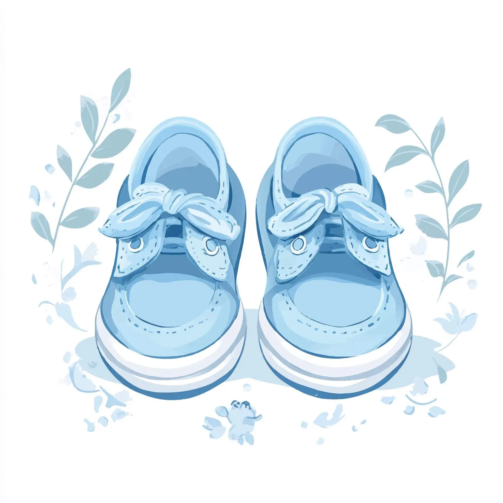 Blue Baby Shower Shoe Vector Design — free download from Dotvec