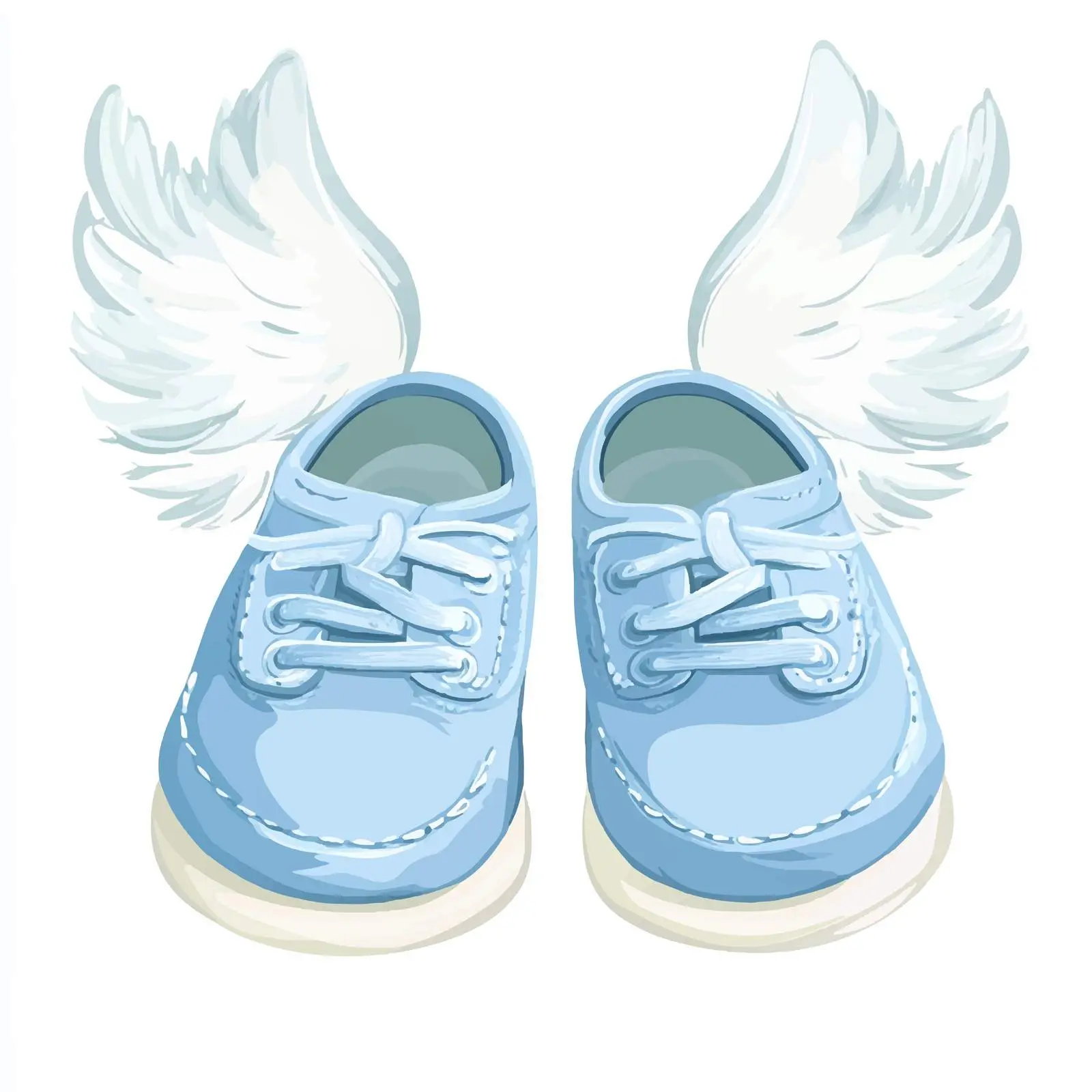 Blue Baby Shower Shoes Vector Image — free download from Dotvec