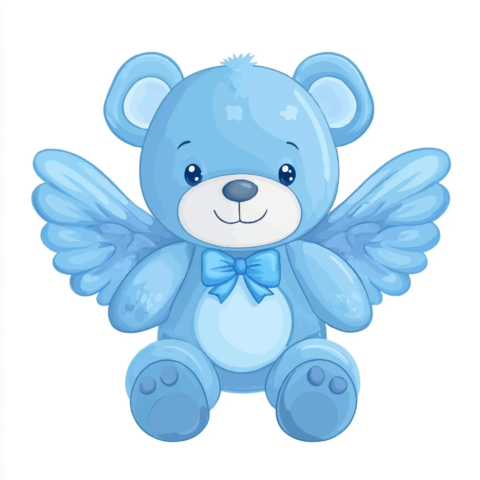 Blue Teddy Bear Baby Shower Vector — free download from Dotvec