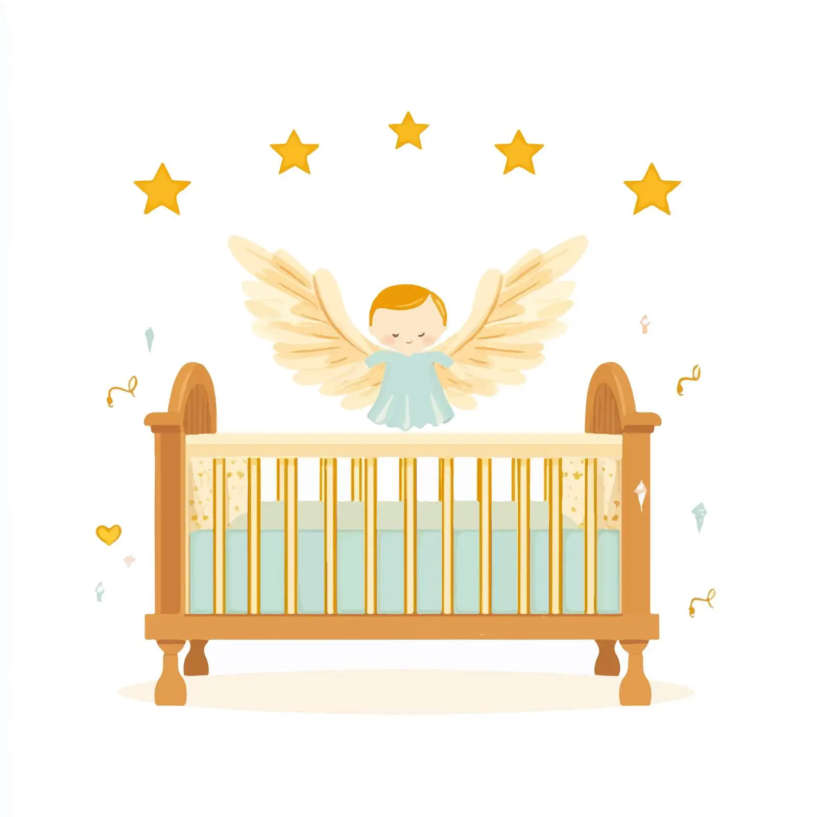 Angel Themed Baby Shower Crib Design — free download from Dotvec