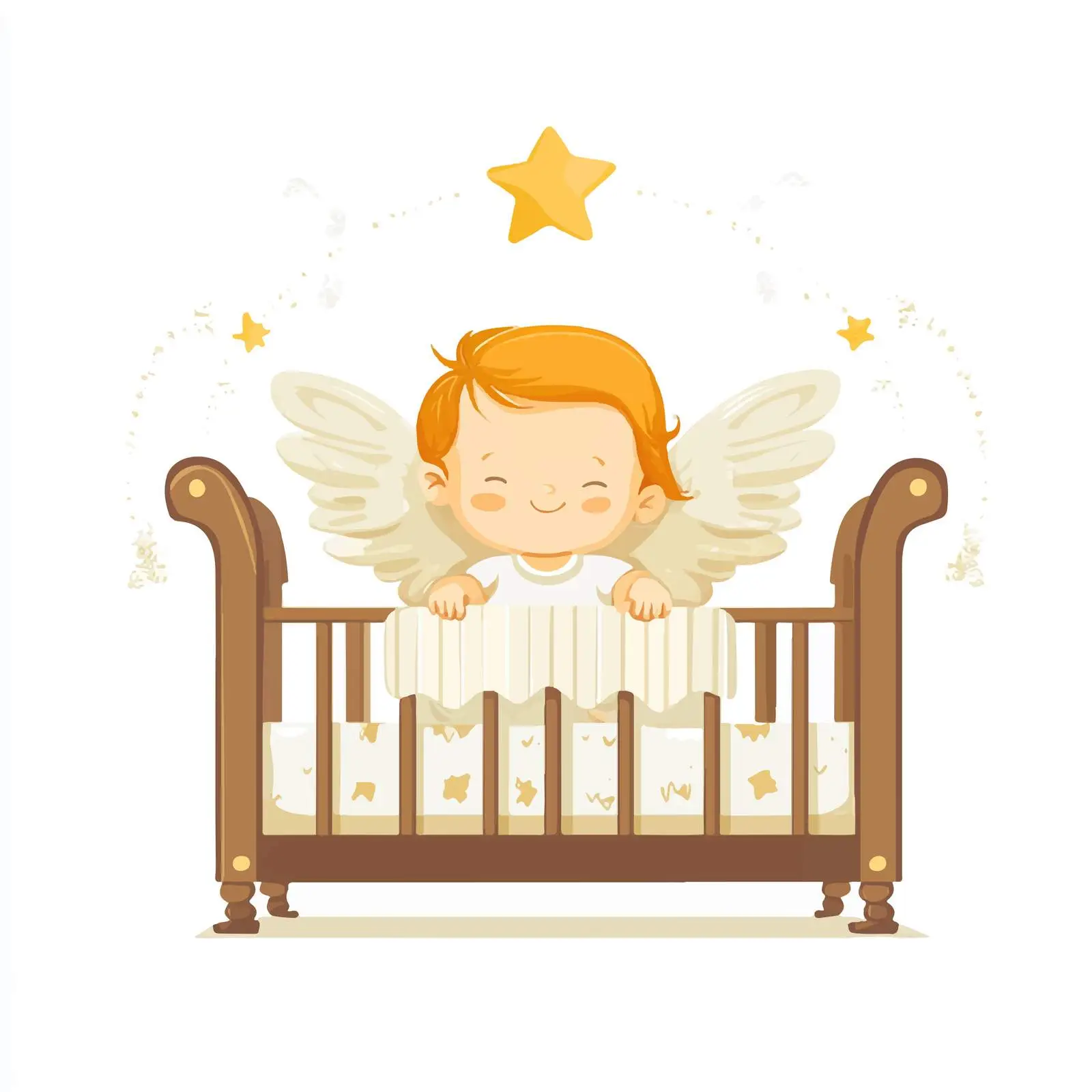 Baby Shower Angel Crib Design — free download from Dotvec
