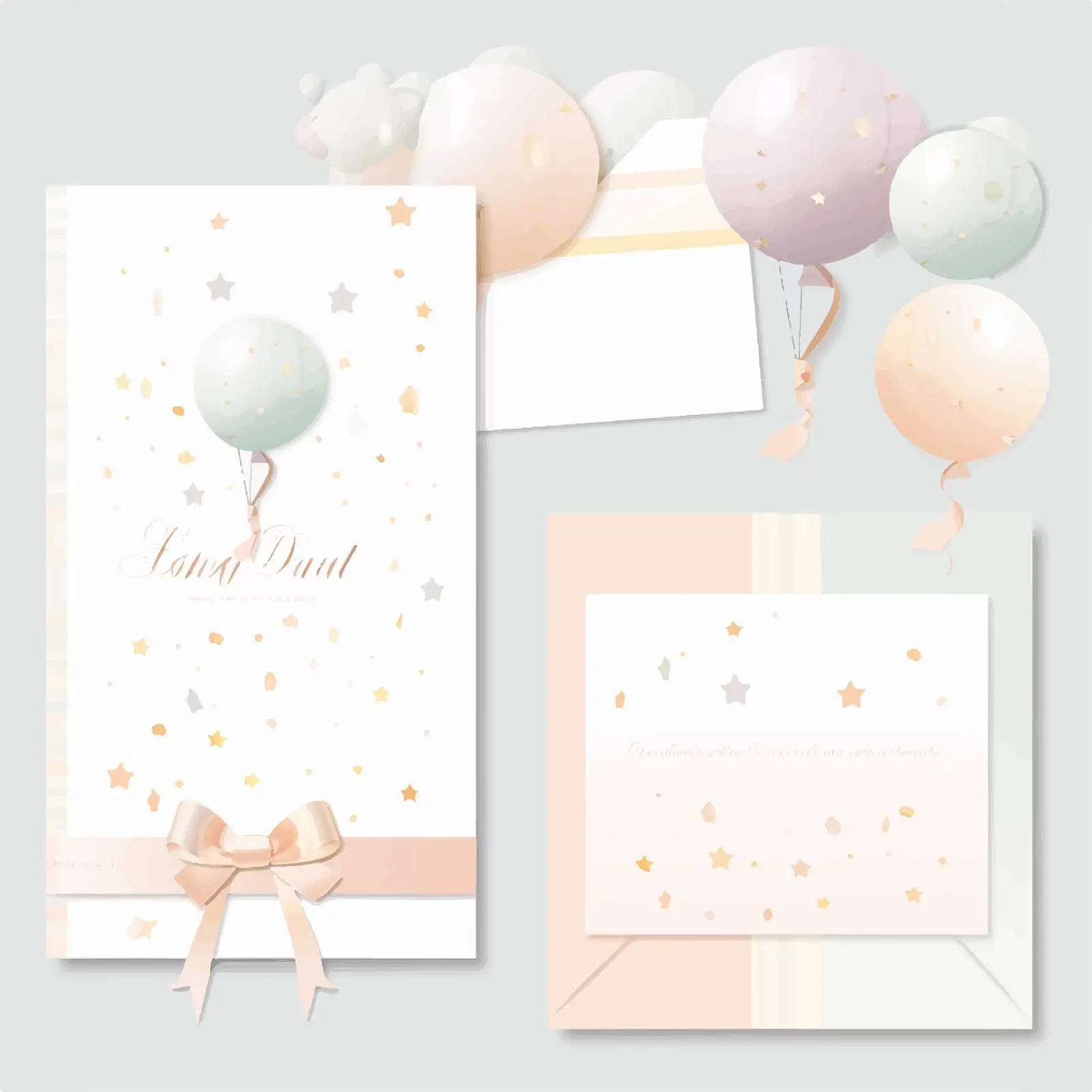 Baby Shower Invitation and Thank You Card Kit – free stylish card image from Dotvec