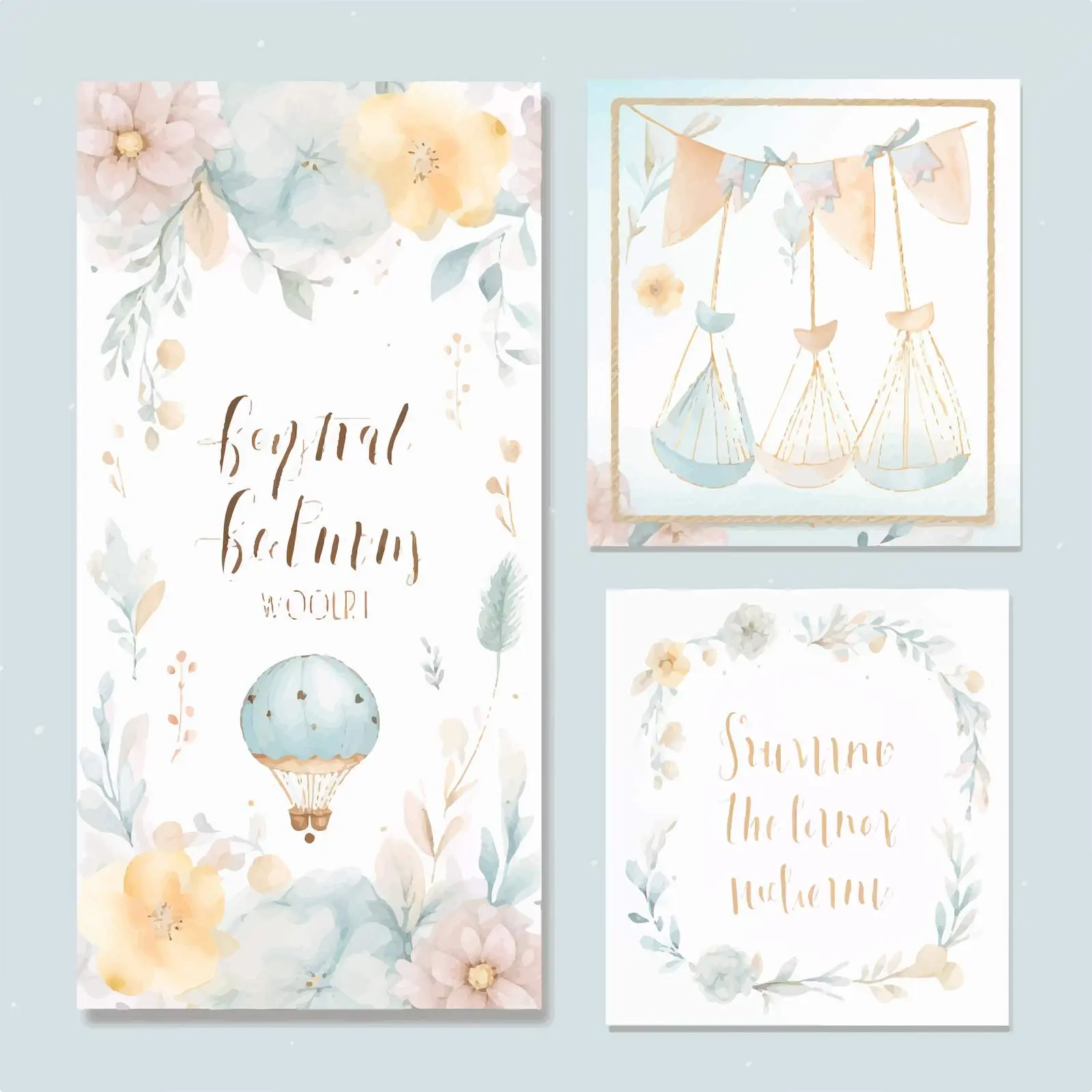 Baby Shower Invitation and Thank You Card Kit — free download from Dotvec