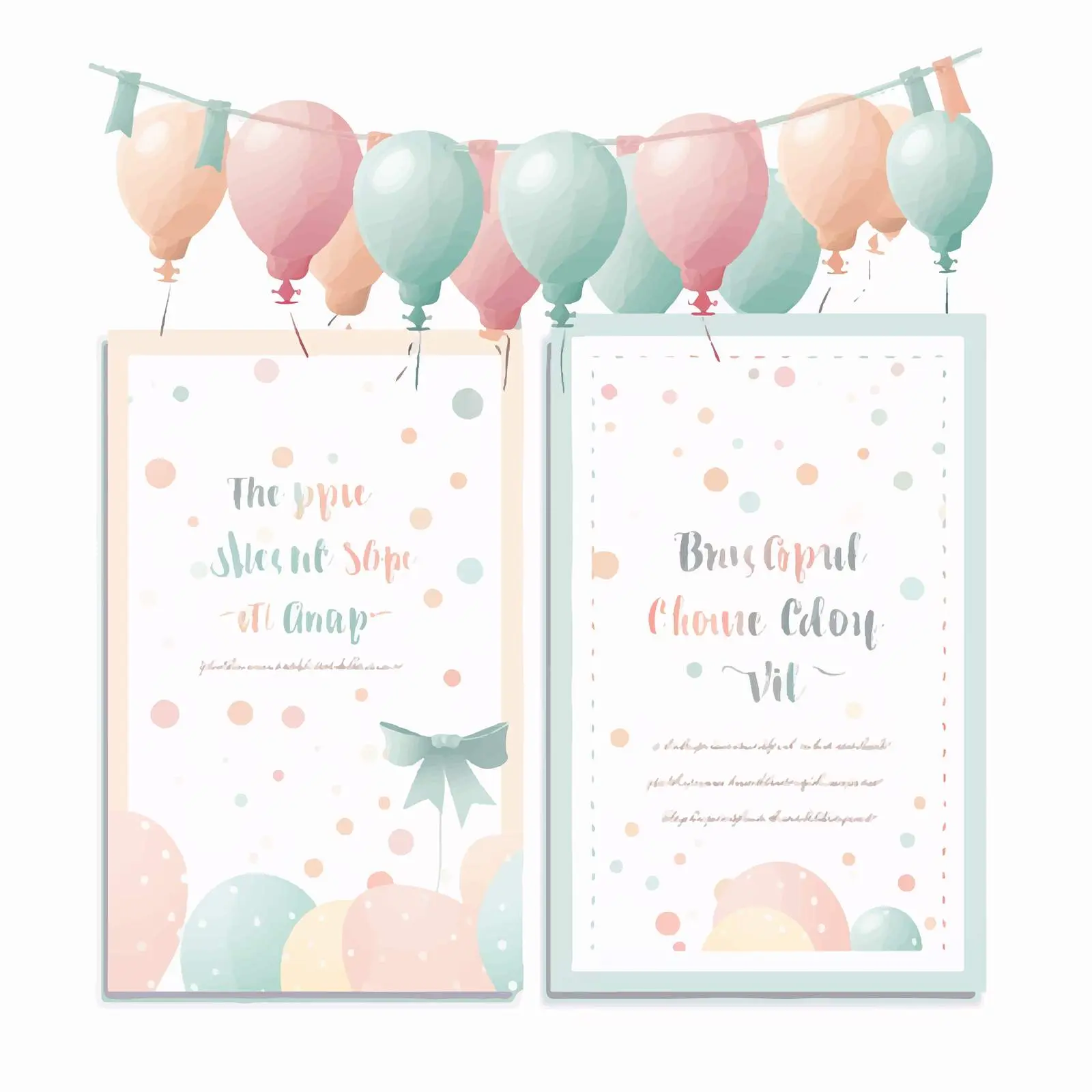 Baby Shower Invitation and Thank You Cards Kit — free download from Dotvec