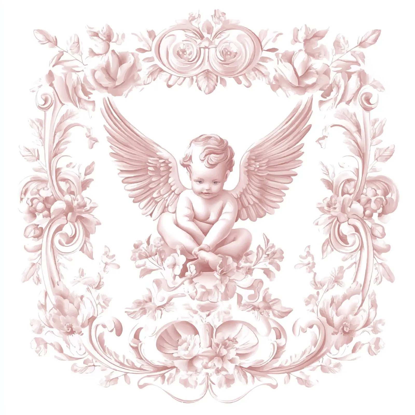 Elegant Pink Baby Shower Invitation — free download from Dotvec