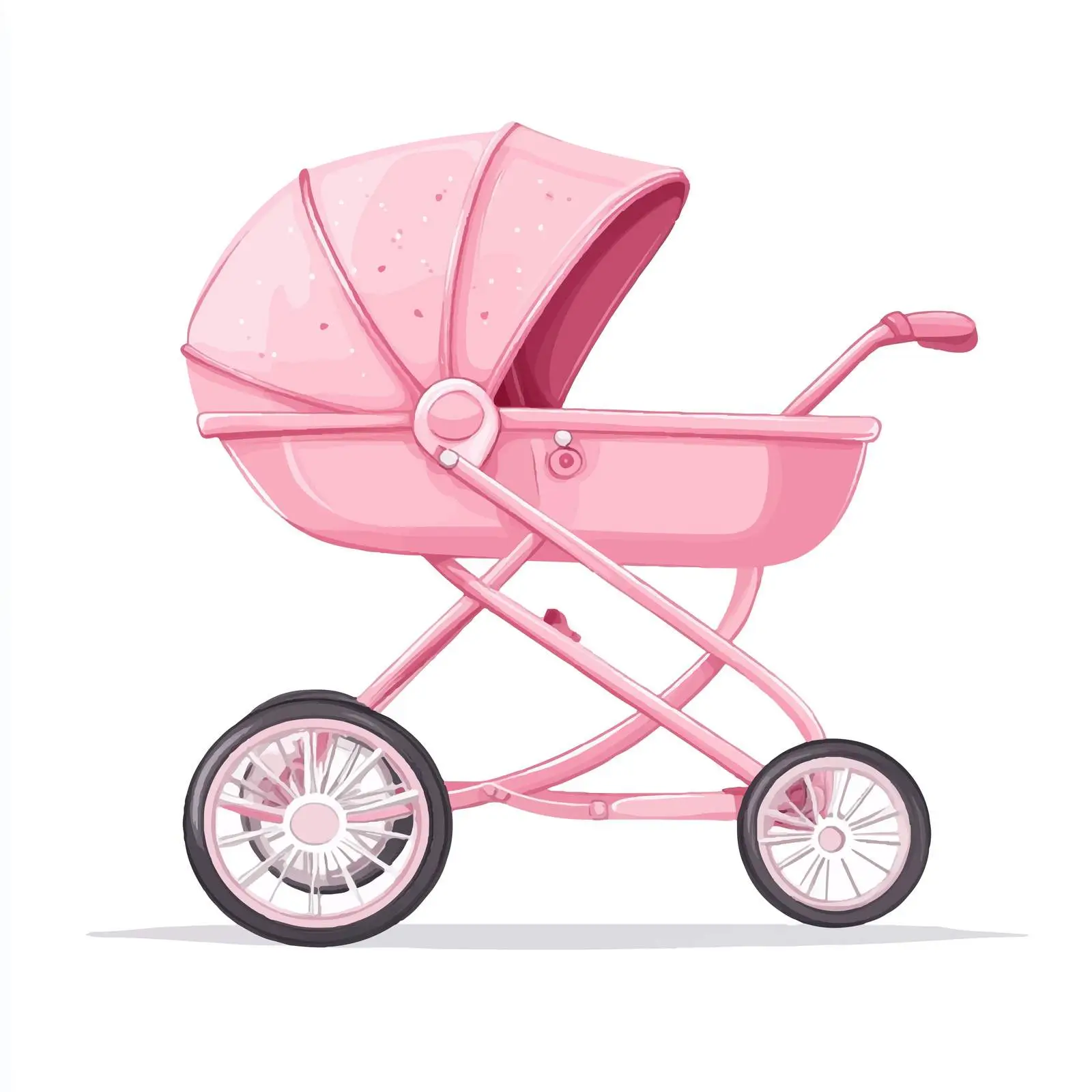 Pink Baby Shower Stroller Vector Design — free download from Dotvec