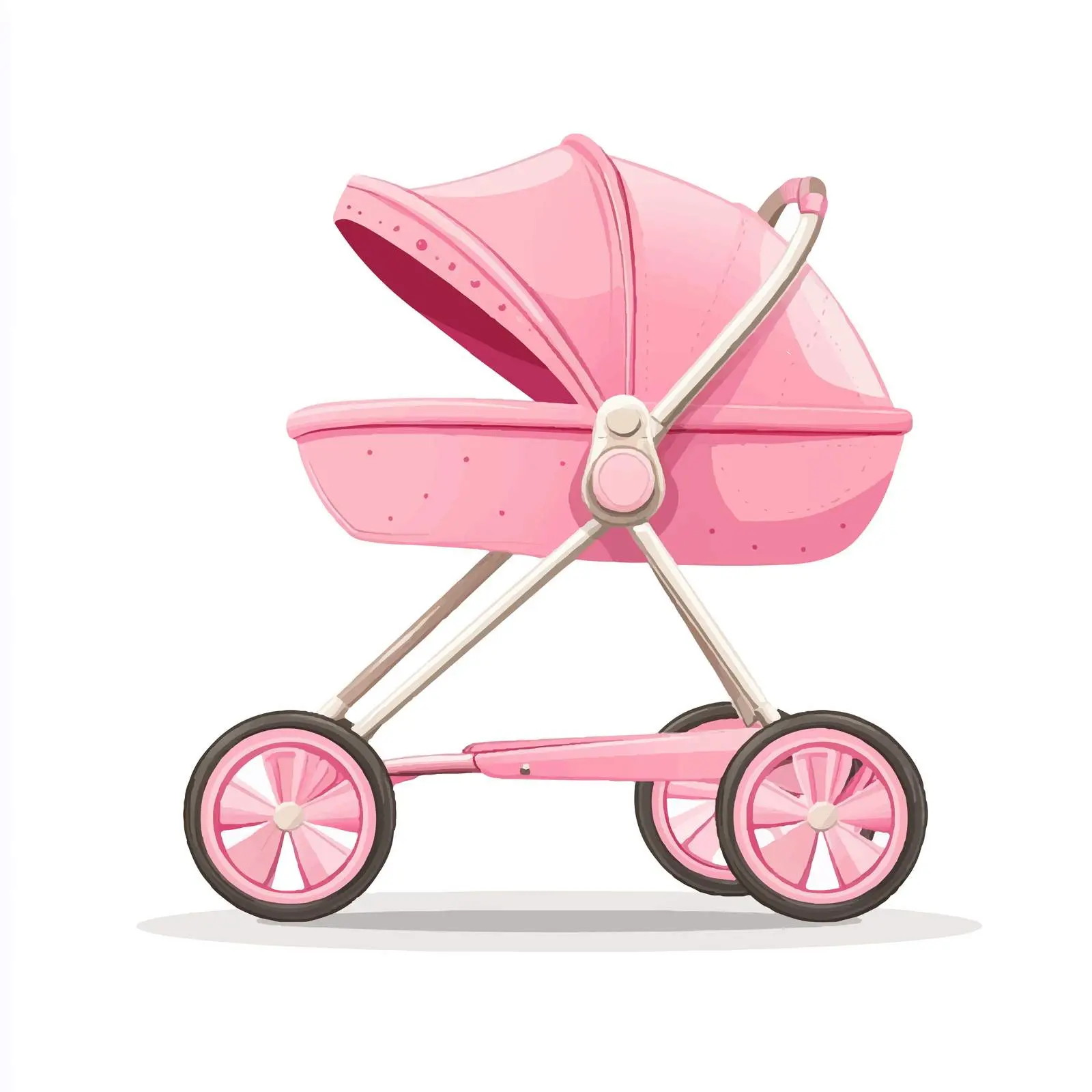 Baby Shower Pink Stroller Vector — free download from Dotvec