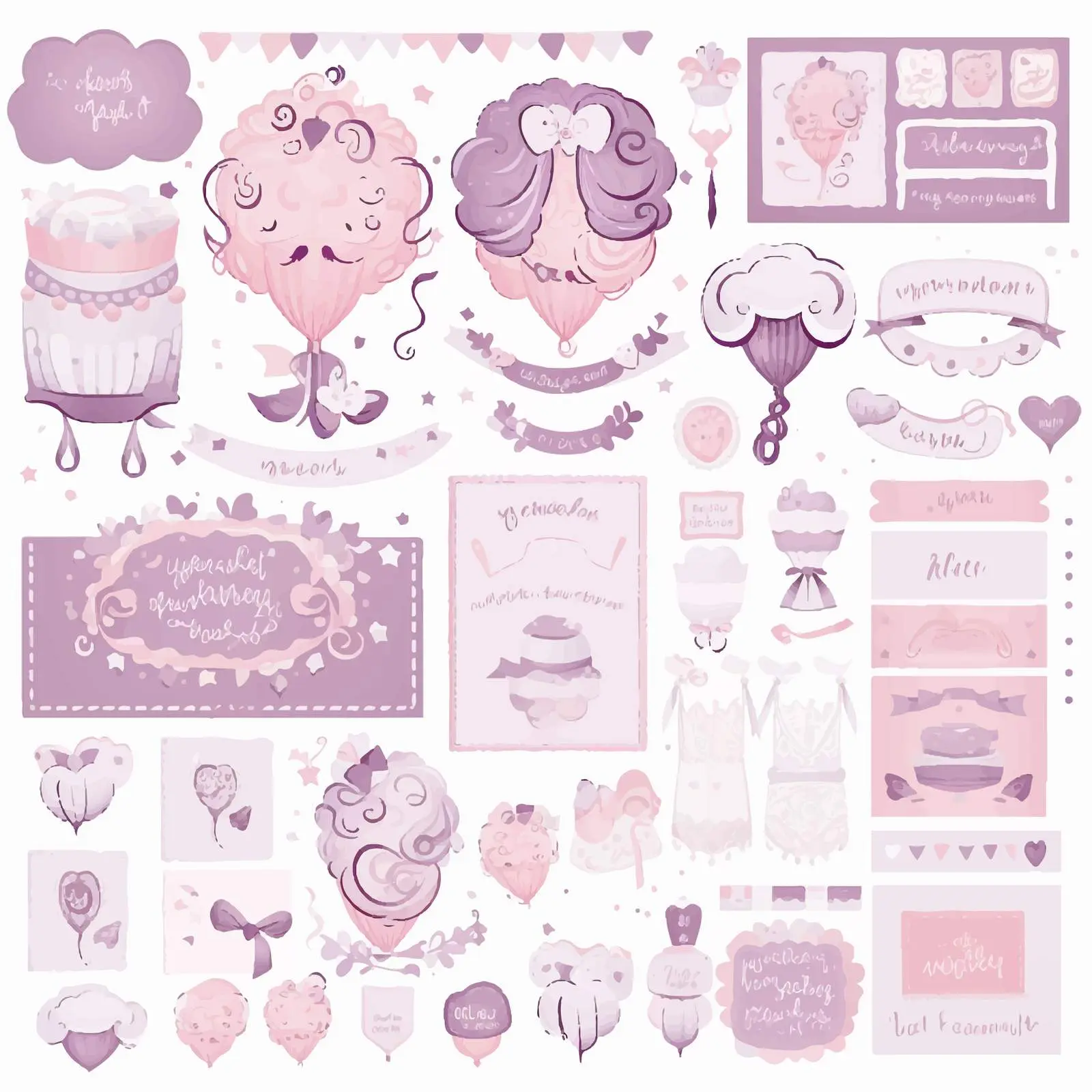 Baby Shower Invitation and Thank You Card Set — free download from Dotvec