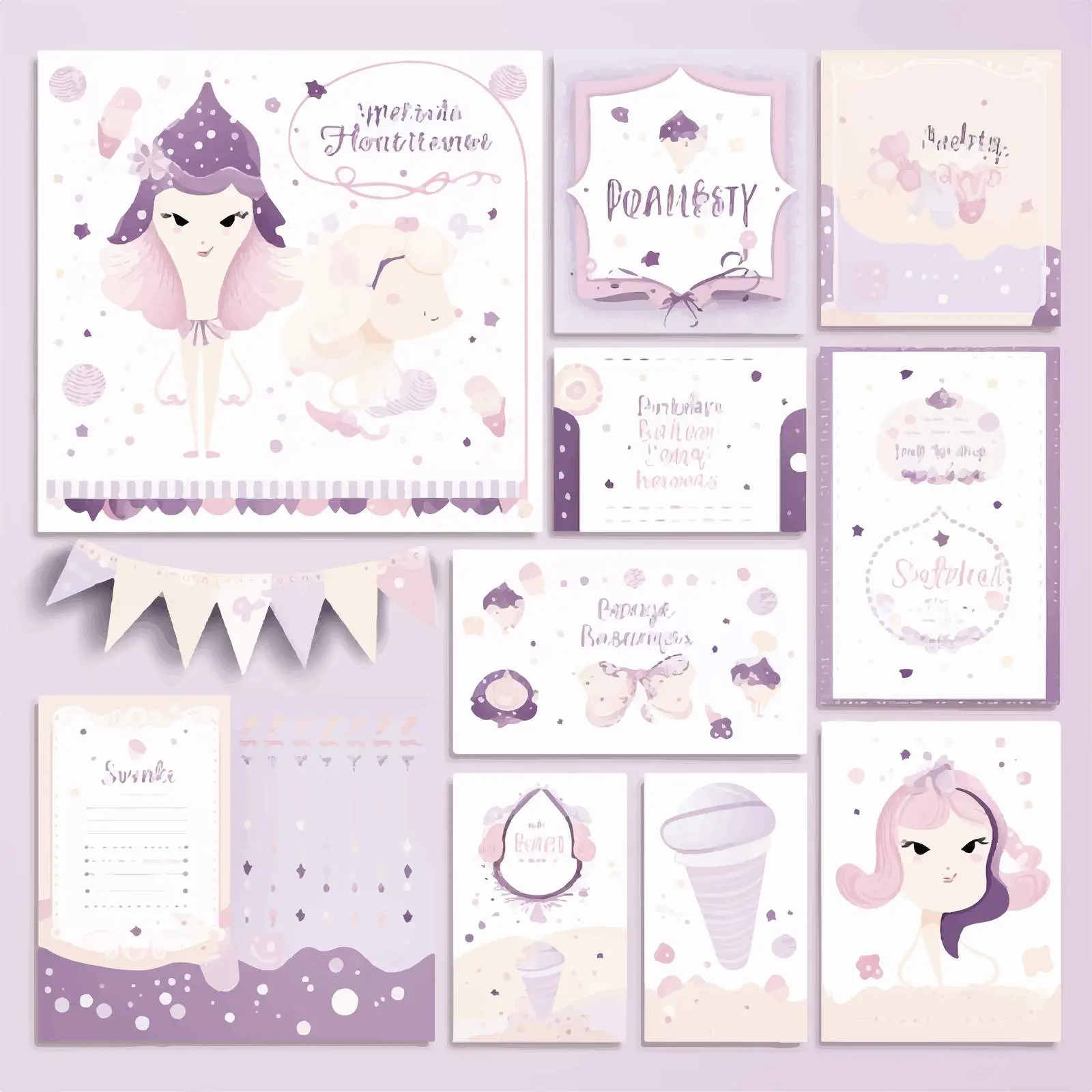 Baby Shower Invitation and Thank You Card Set – free celebration invitation image from Dotvec