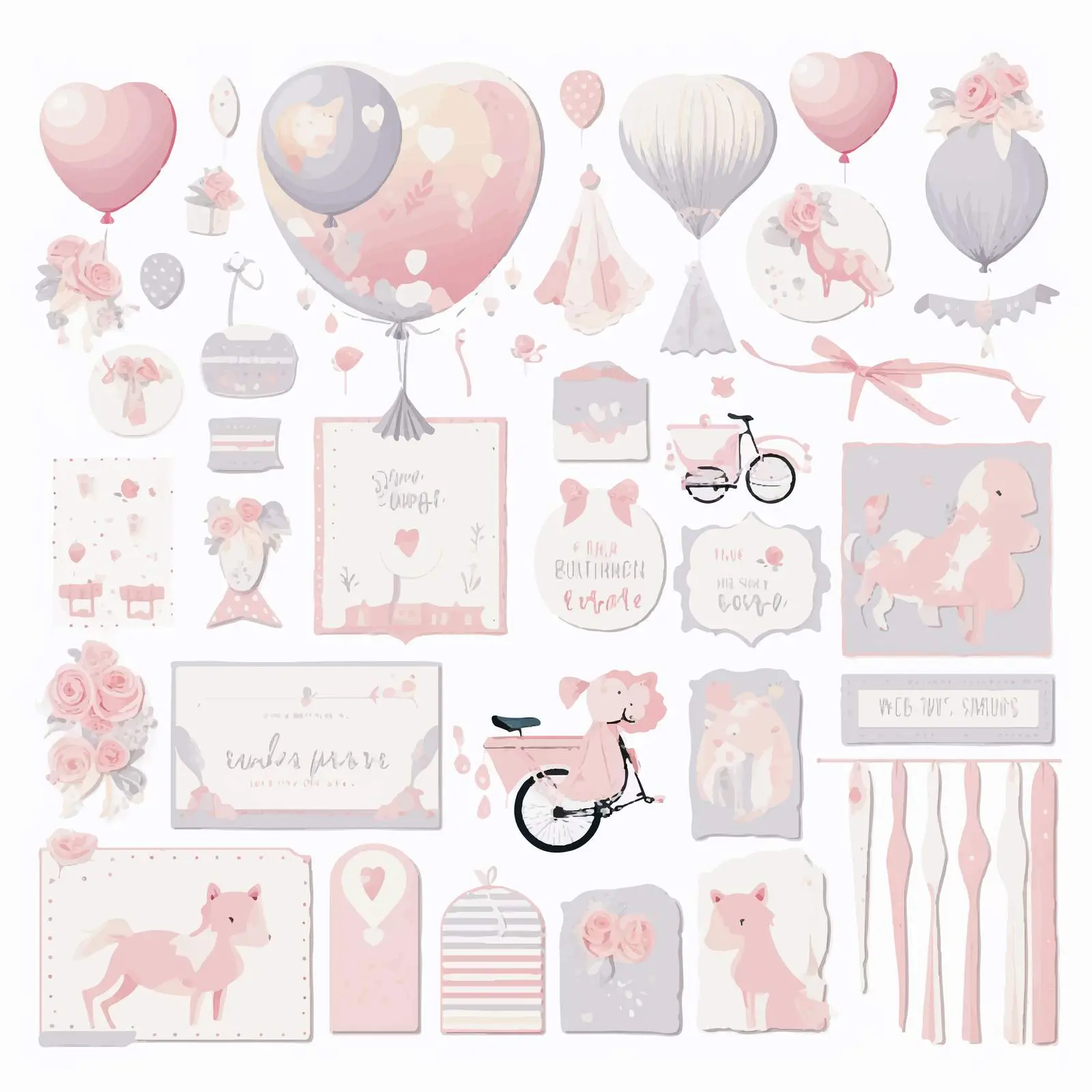 Baby Shower Invitation and Thank You Card Set — free download from Dotvec