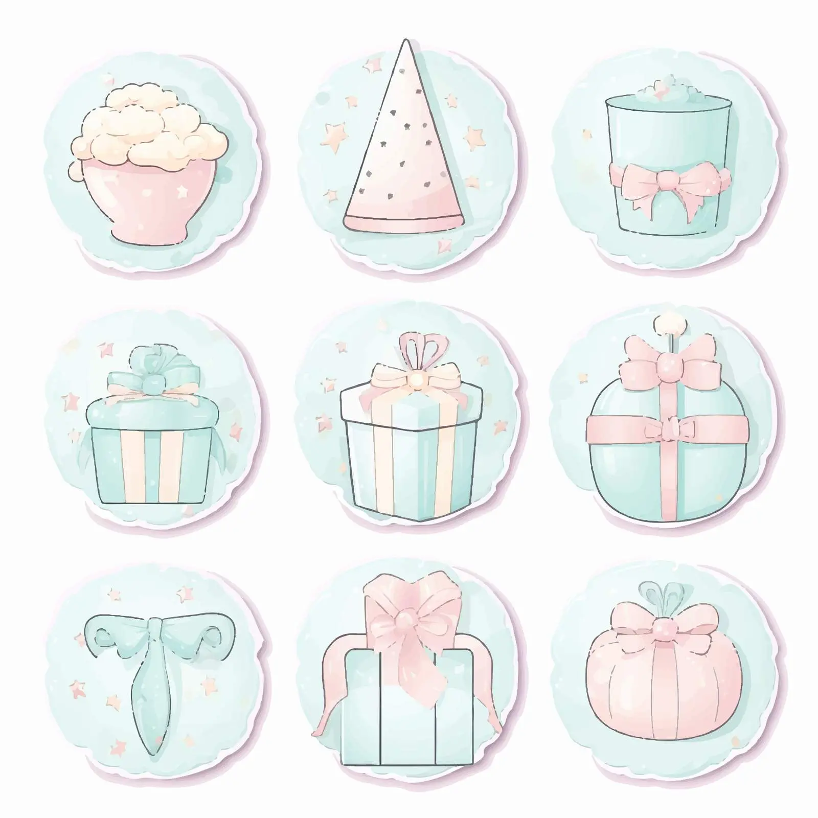 Baby Shower Stickers Set for Decor – free digital downloads image from Dotvec