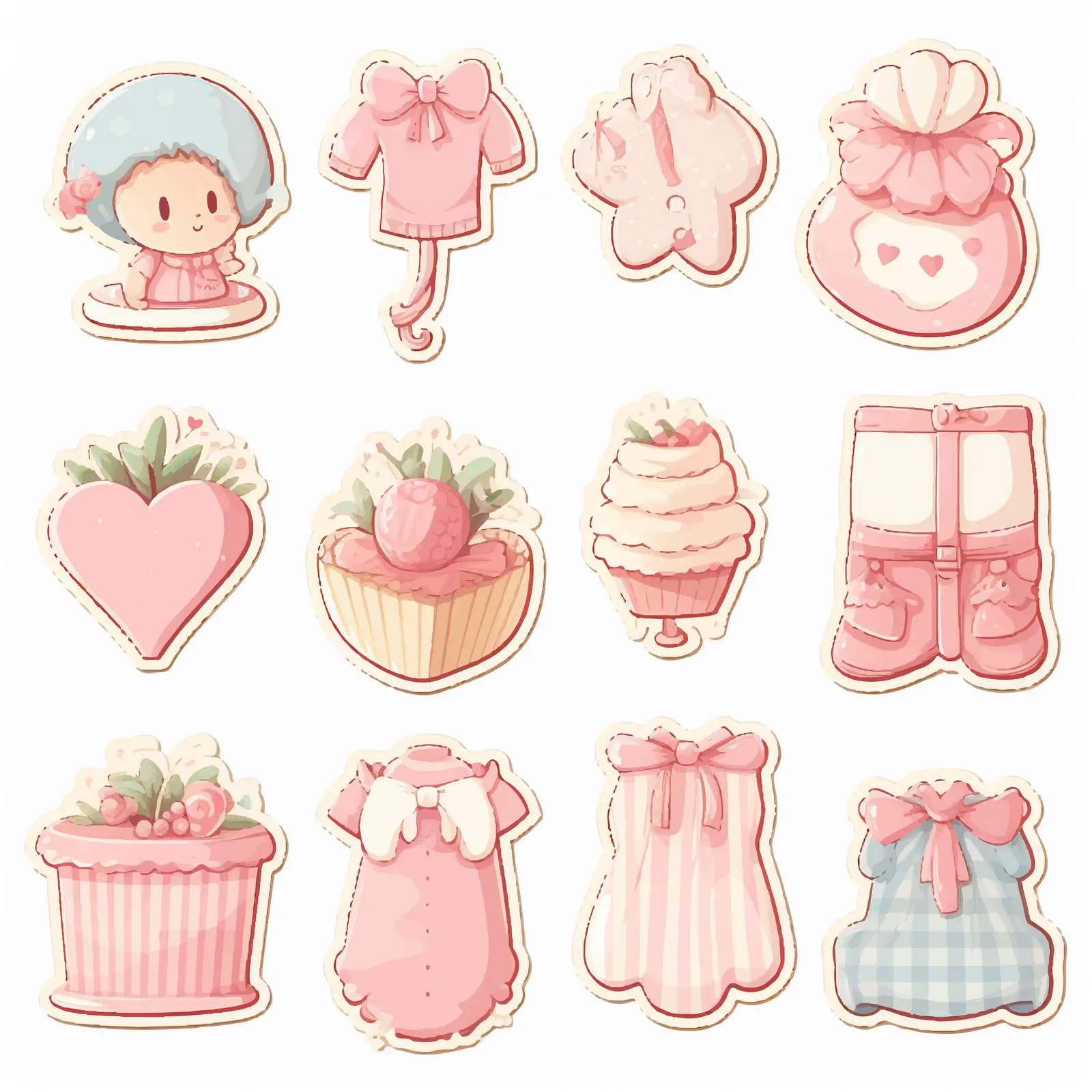 Baby Shower Sticker Templates for Gifts and Decor — free download from Dotvec
