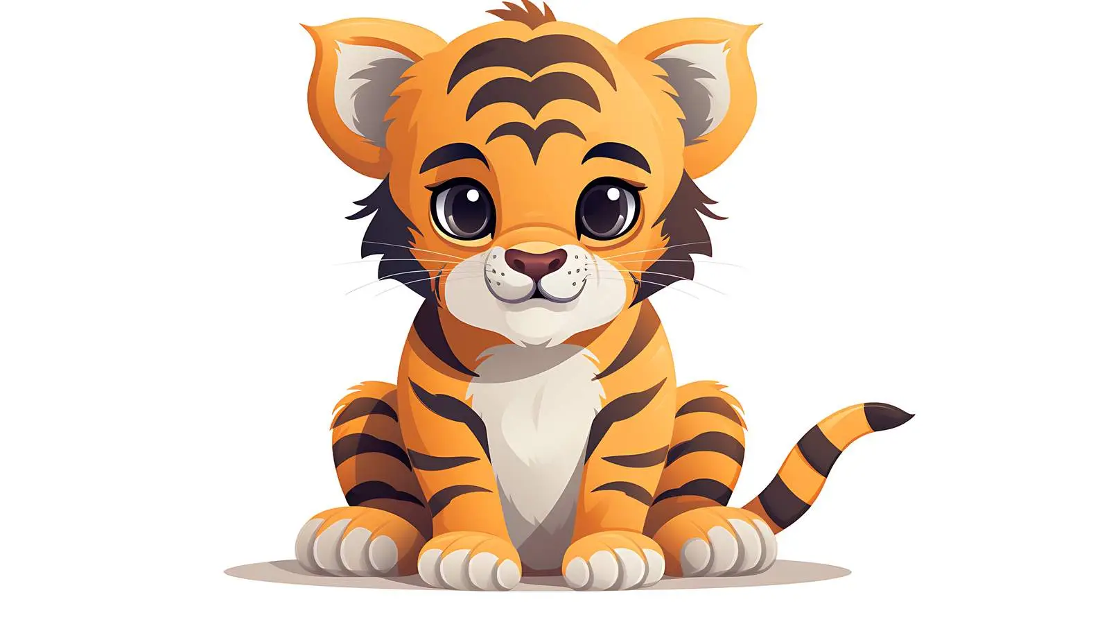 Adorable Baby Tiger Vector Illustration — free download from Dotvec