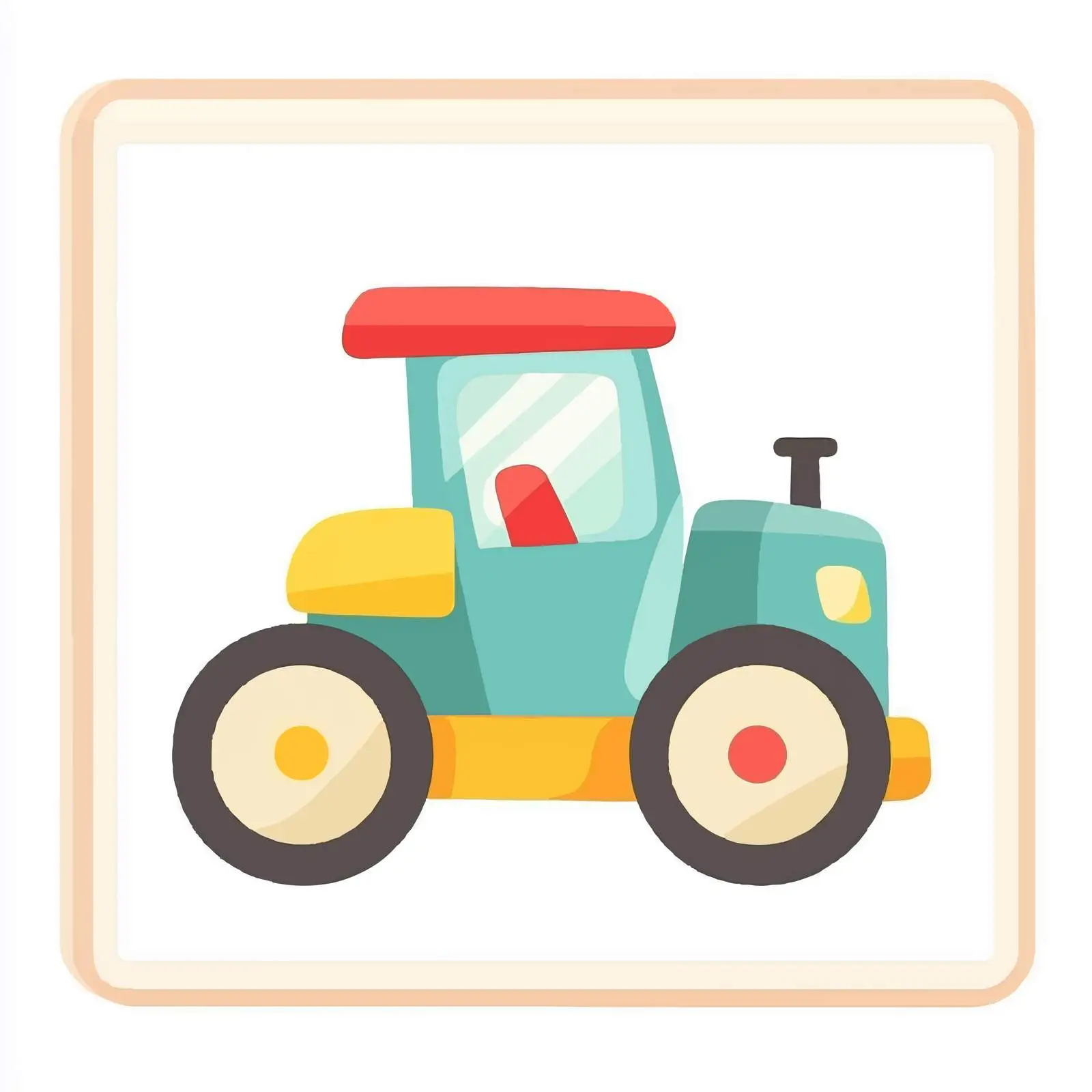Baby Tractor Toy Vector Illustration — free download from Dotvec