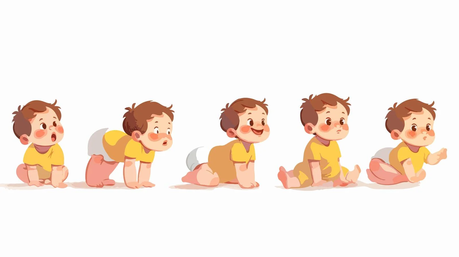 Early Stages of Baby Development Progression — free download from Dotvec