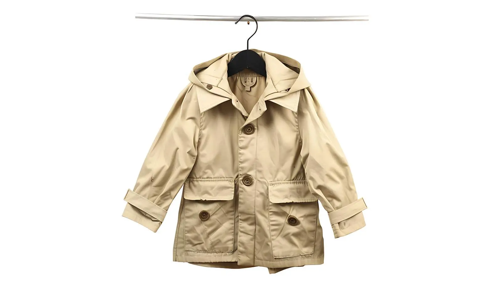 Neutral Beige Raincoat for Kids Fashion — free download from Dotvec