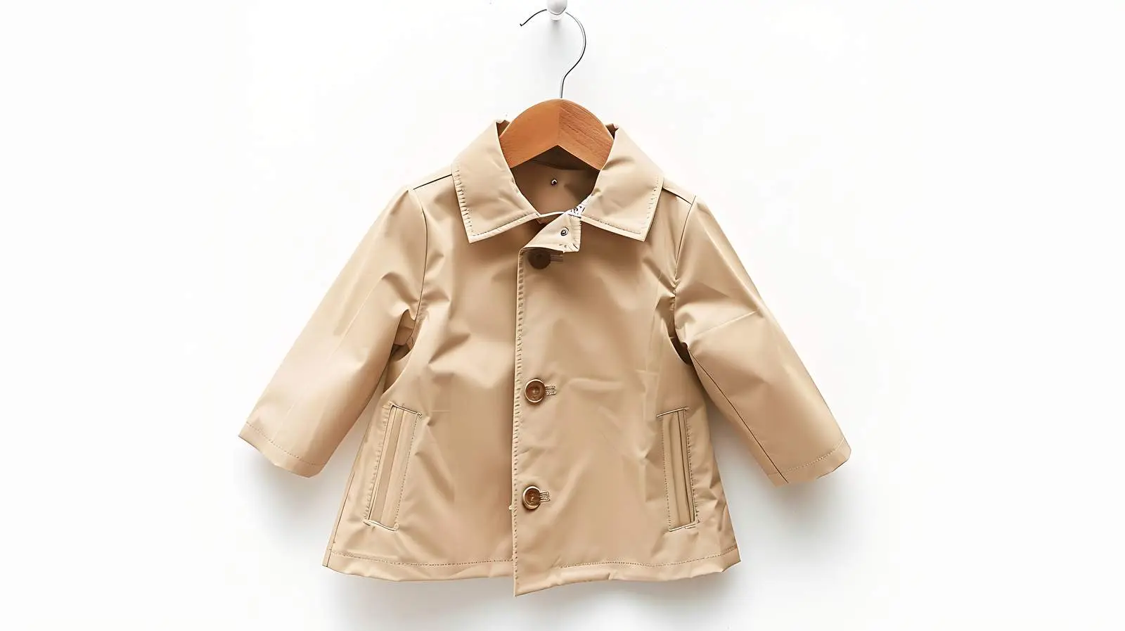 Stylish Kids Raincoat in Neutral Pastel Shade — free download from Dotvec