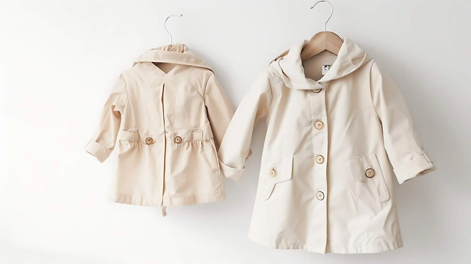 Stylish Raincoat for Kids in Neutral Pastel — free download from Dotvec