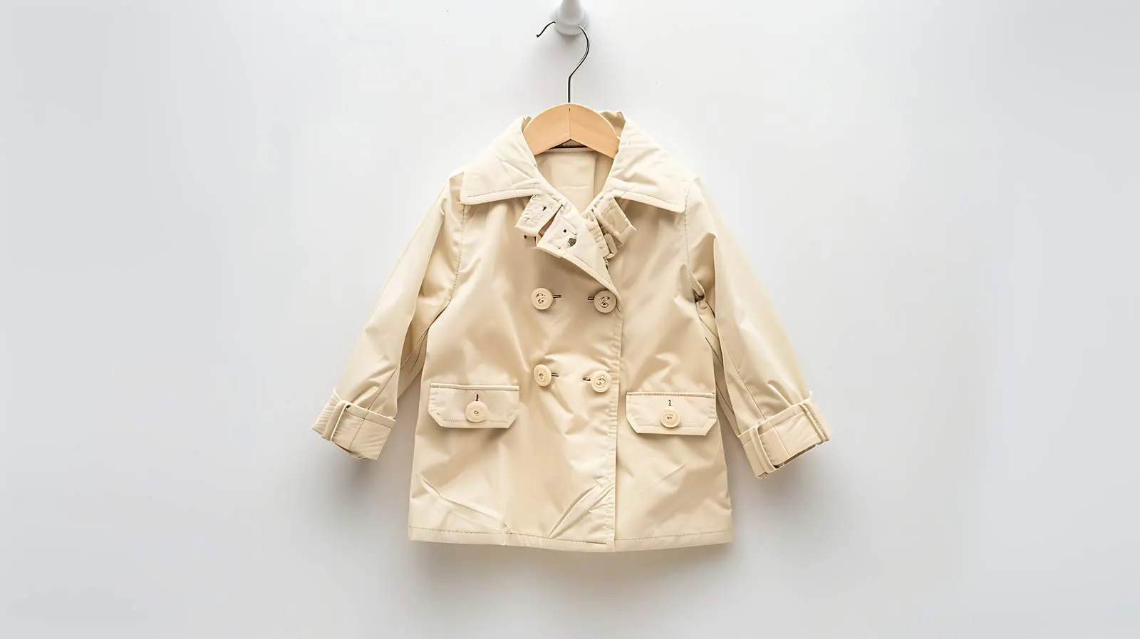 Stylish Neutral Sandy Pastel Raincoat for Kids — free download from Dotvec