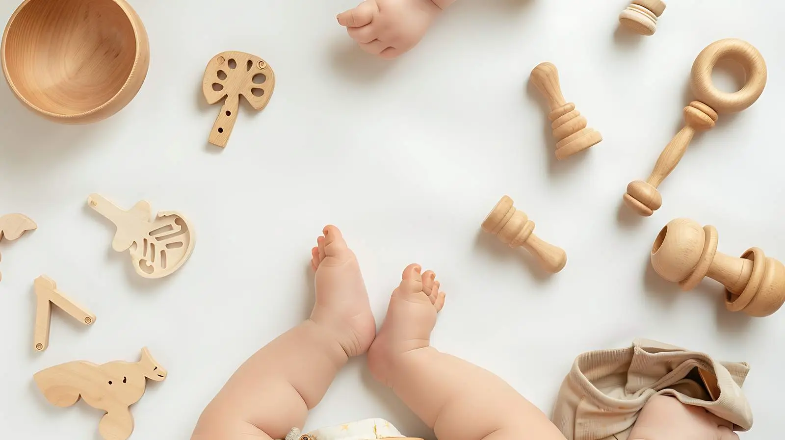 Cute Baby Playing with Wooden Toys – free infant image from Dotvec