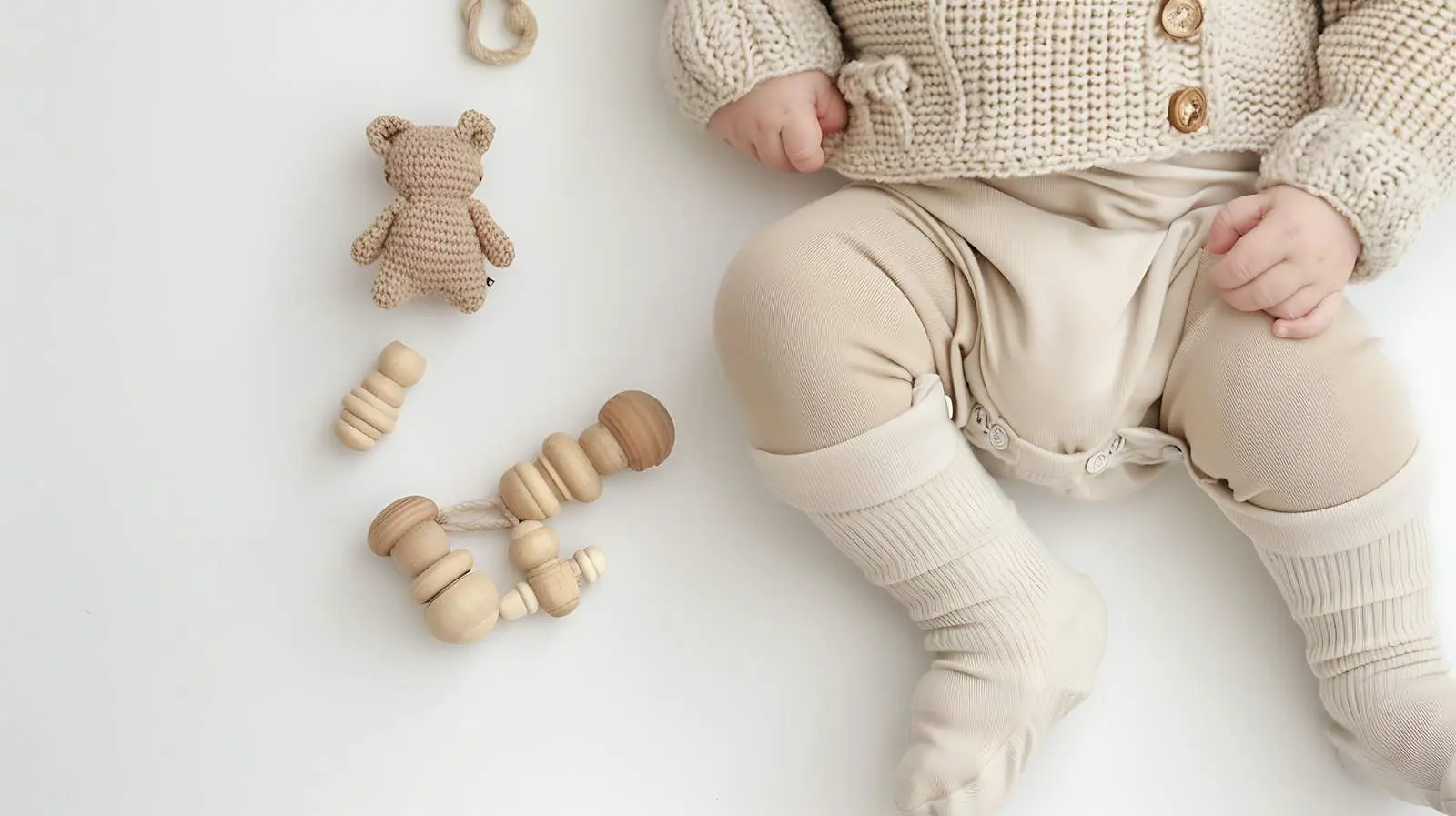 Cute Baby Playing with Wooden Toys – free infant image from Dotvec