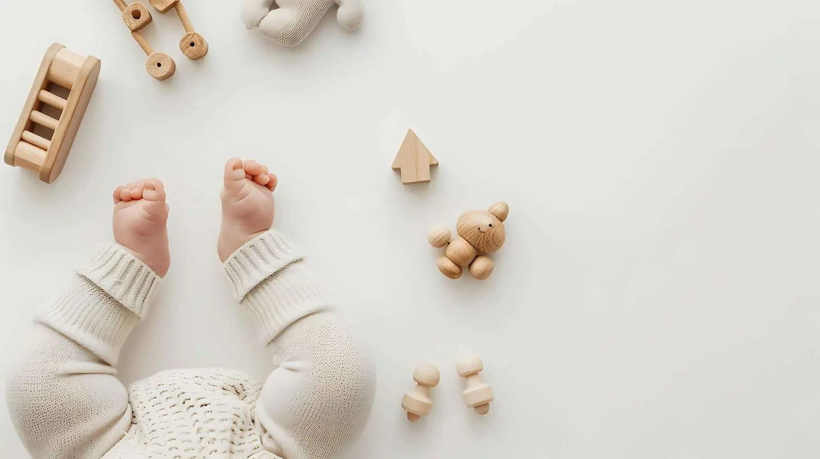 Cute Baby Playing with Wooden Toys – free infant image from Dotvec