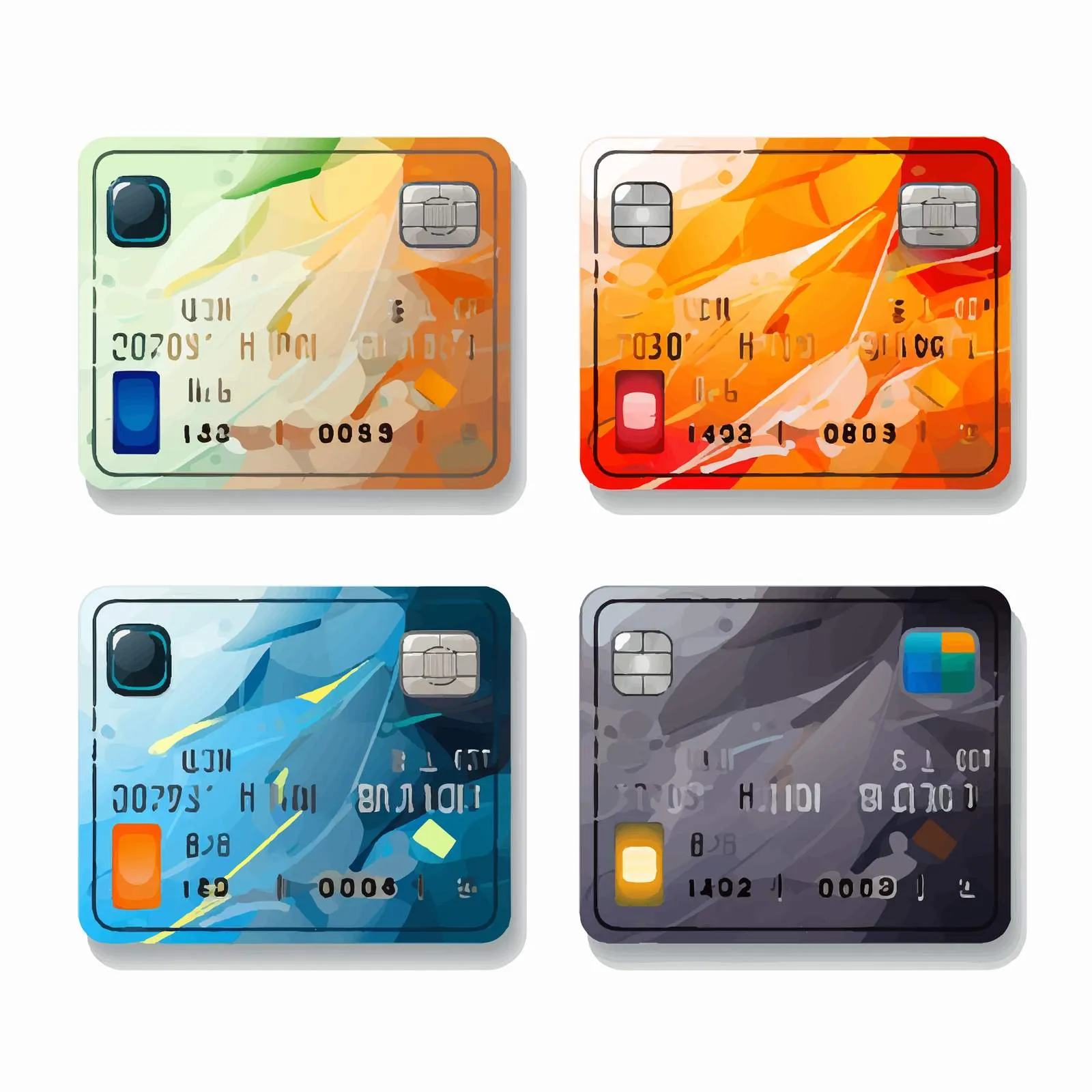 Plastic Credit Card Front and Back Design — free download from Dotvec