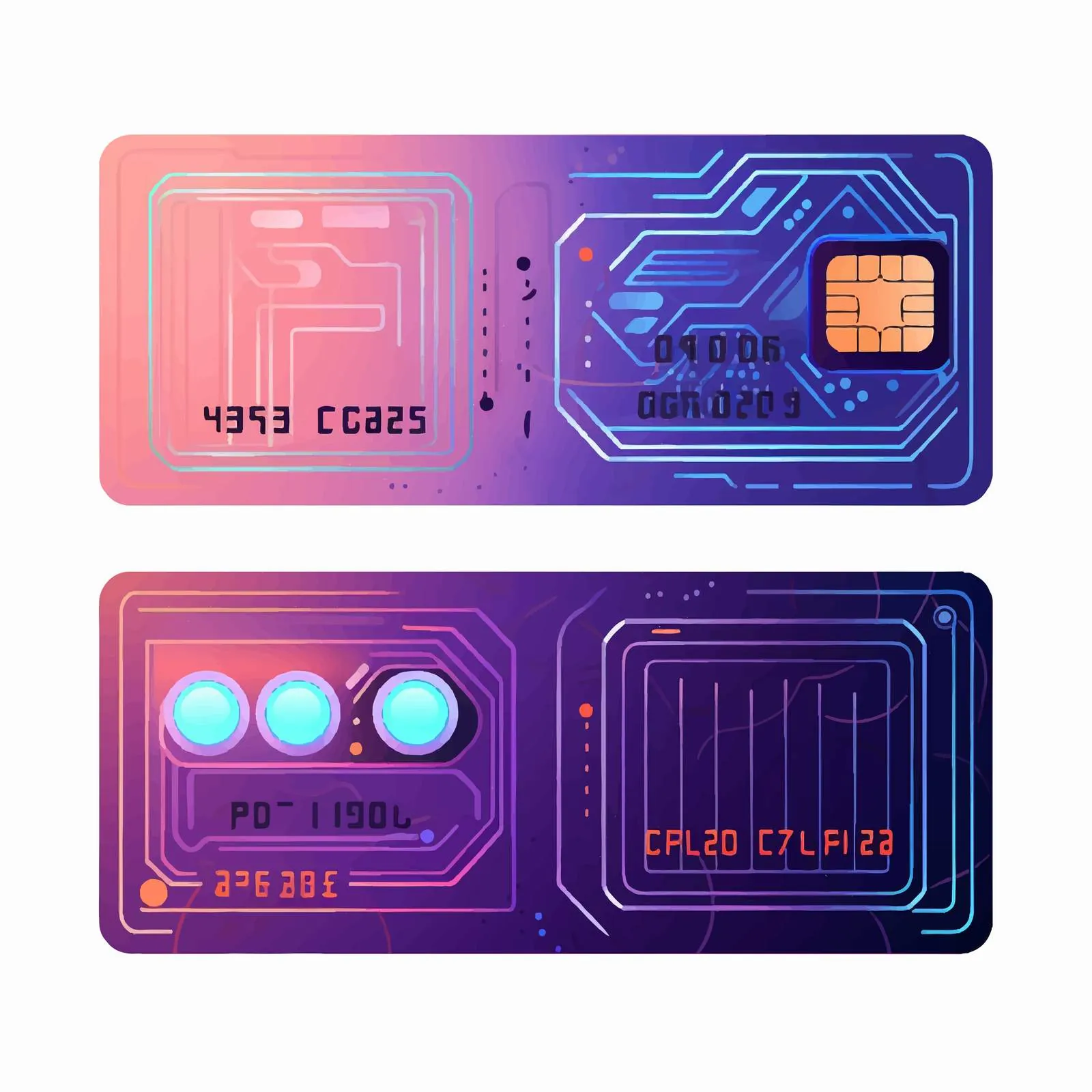 Plastic Credit Card Front and Back Design — free download from Dotvec