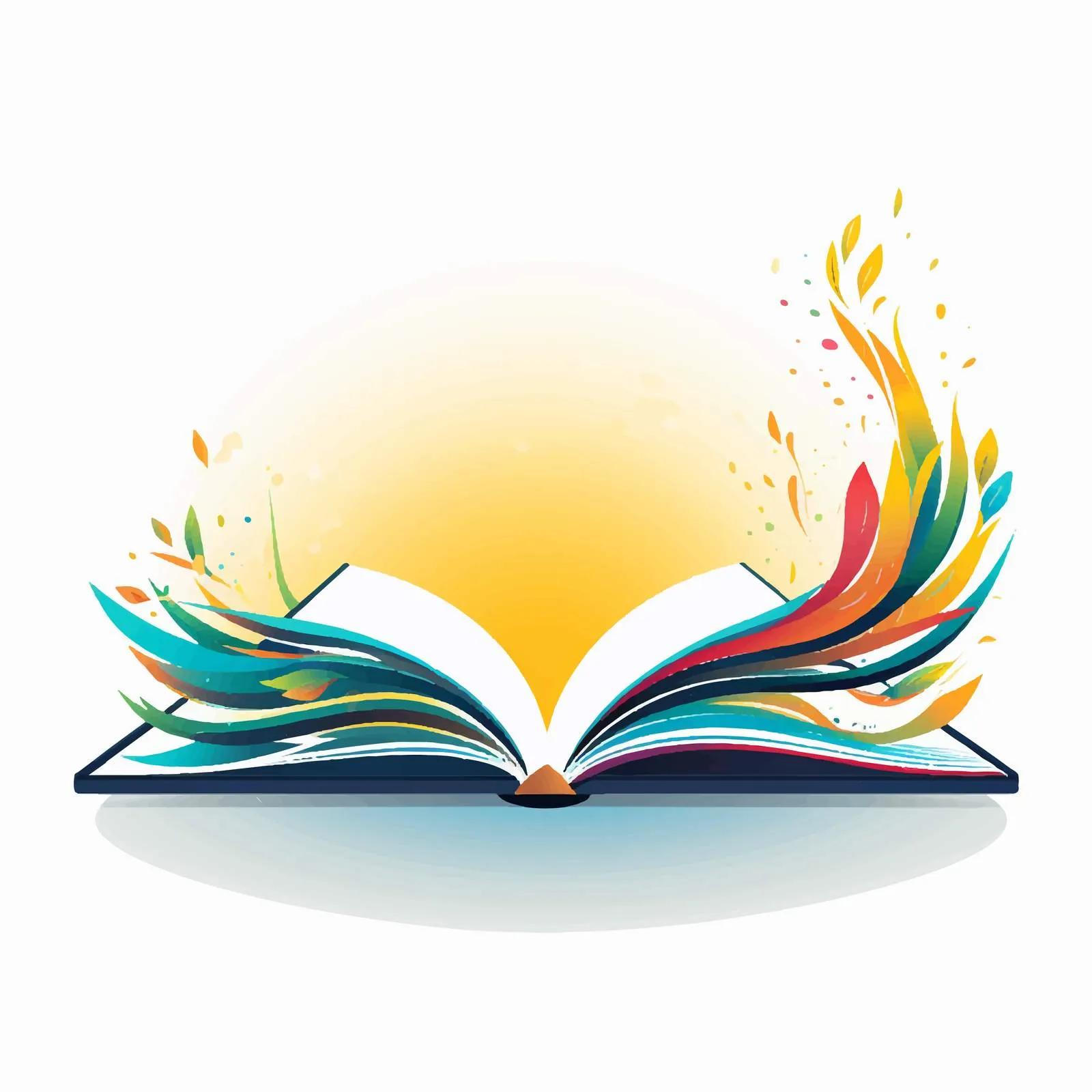 Abstract Hard Cover Open Book with Pages — free download from Dotvec