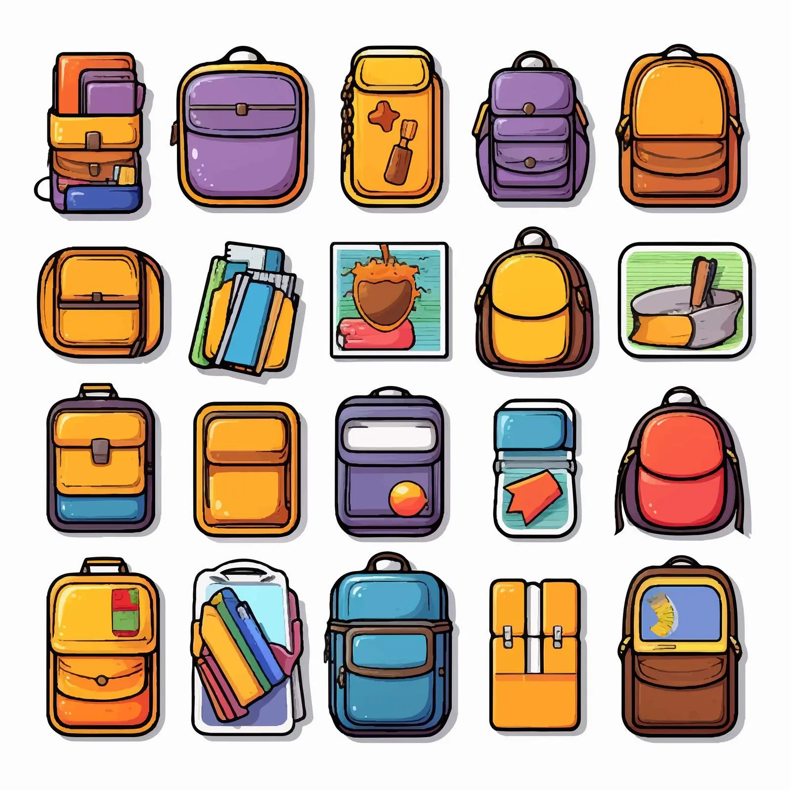 Back to School Notebook Label Stickers Set – free dine image from Dotvec