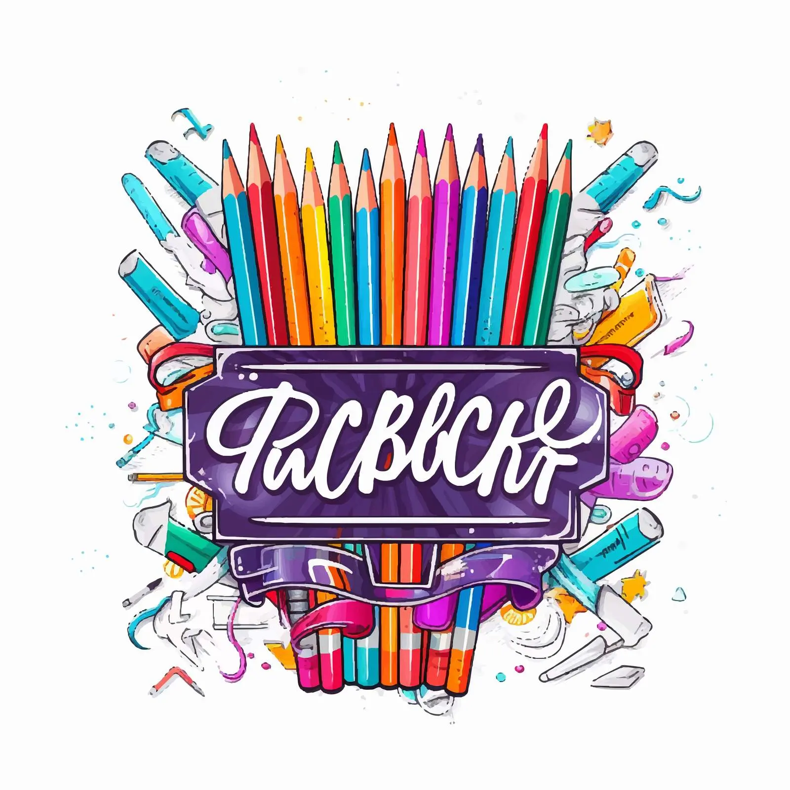 Back to School Calligraphic Phrase Vector – free school spirit image from Dotvec