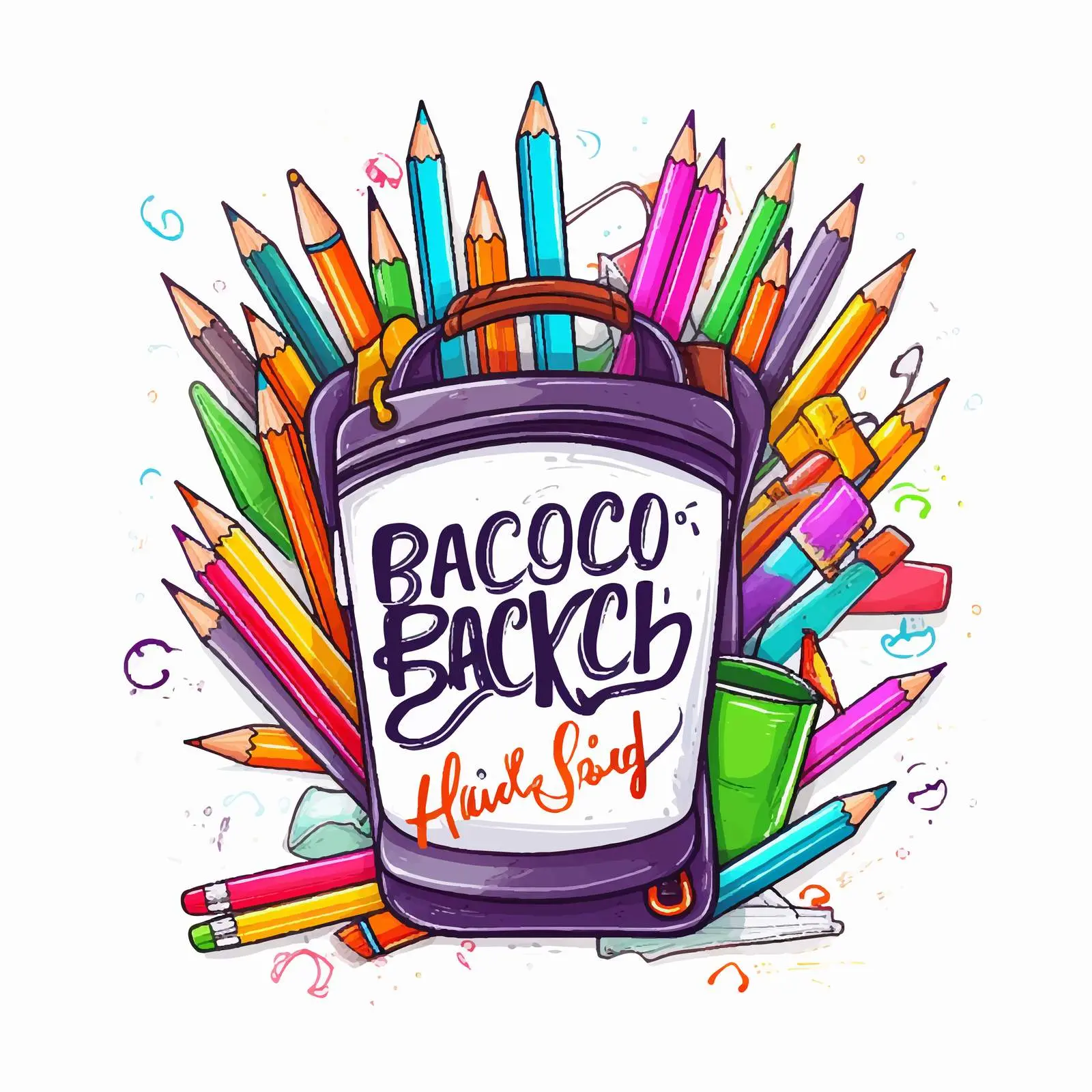 Back to School Calligraphic Phrase Design – free school spirit image from Dotvec