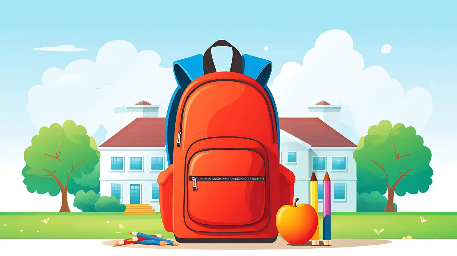 Kids School Backpack Poster Design — free download from Dotvec
