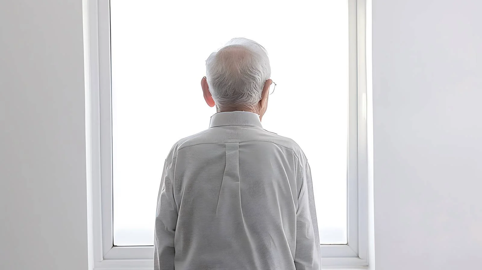 Senior Man Looking Out Window — free download from Dotvec