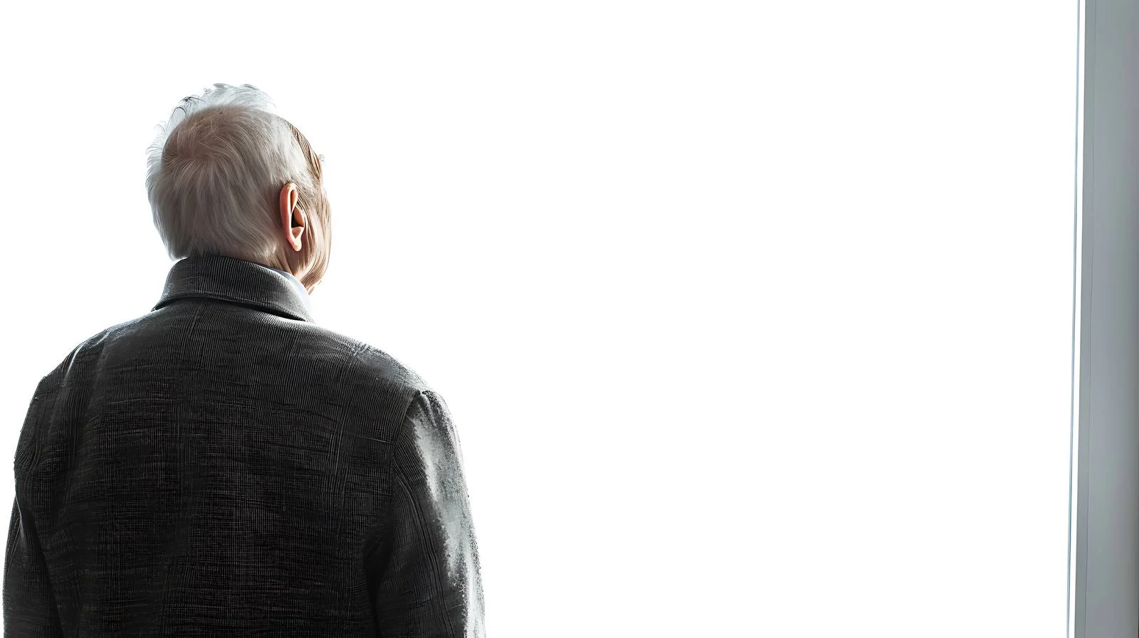 Senior Man Looking Out Window — free download from Dotvec