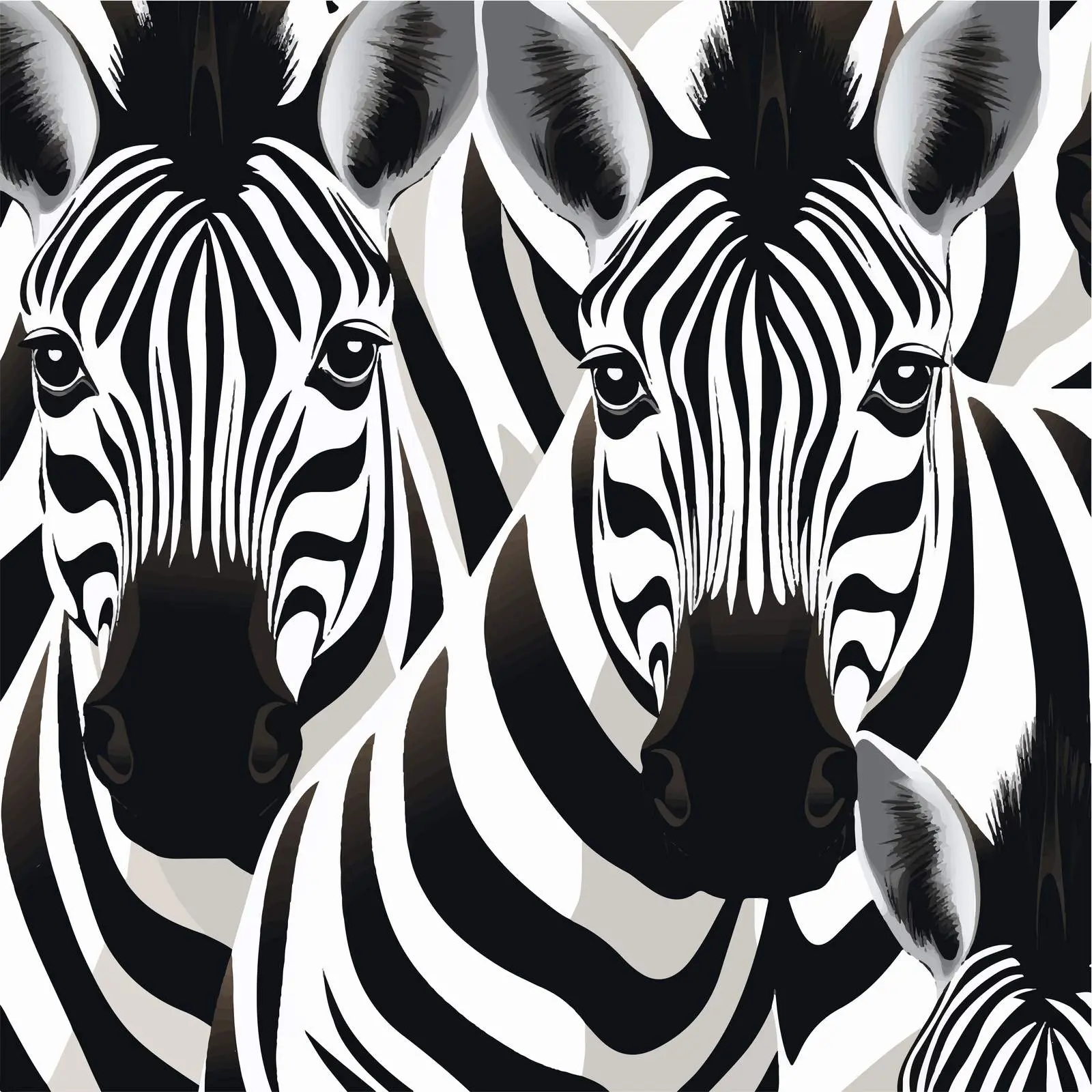 Cartoon Zebra Pattern Vector Background Illustration – free zebra image from Dotvec