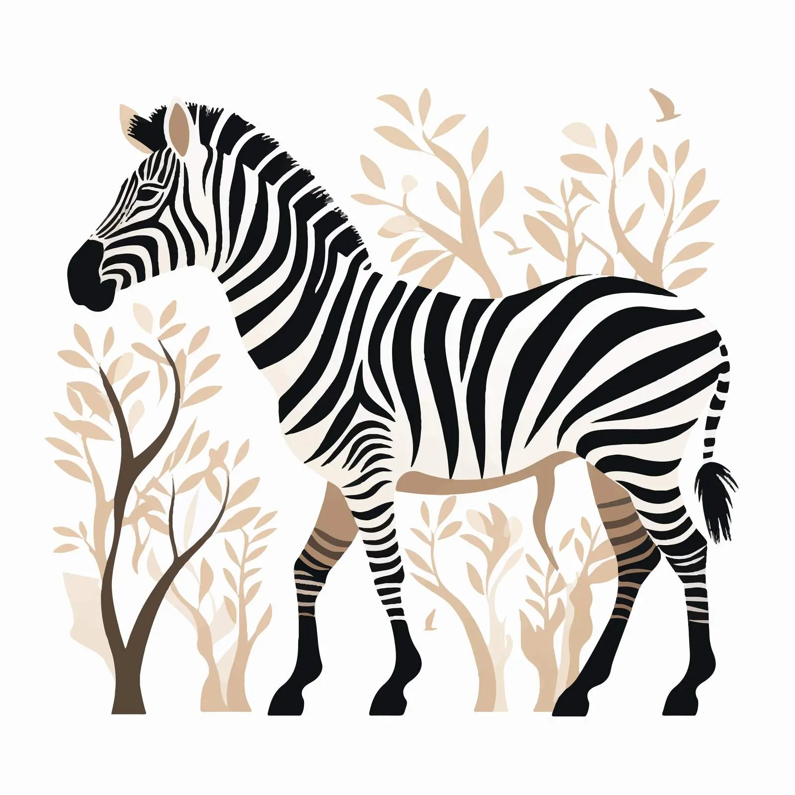 Zebra Pattern Cartoon Vector Backdrop Illustration – free zebra image from Dotvec