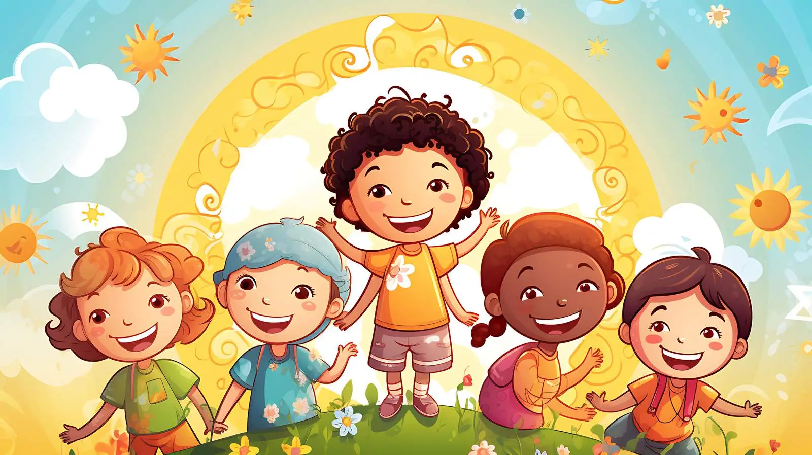 Whimsical Kids Mandala Background Design — free download from Dotvec