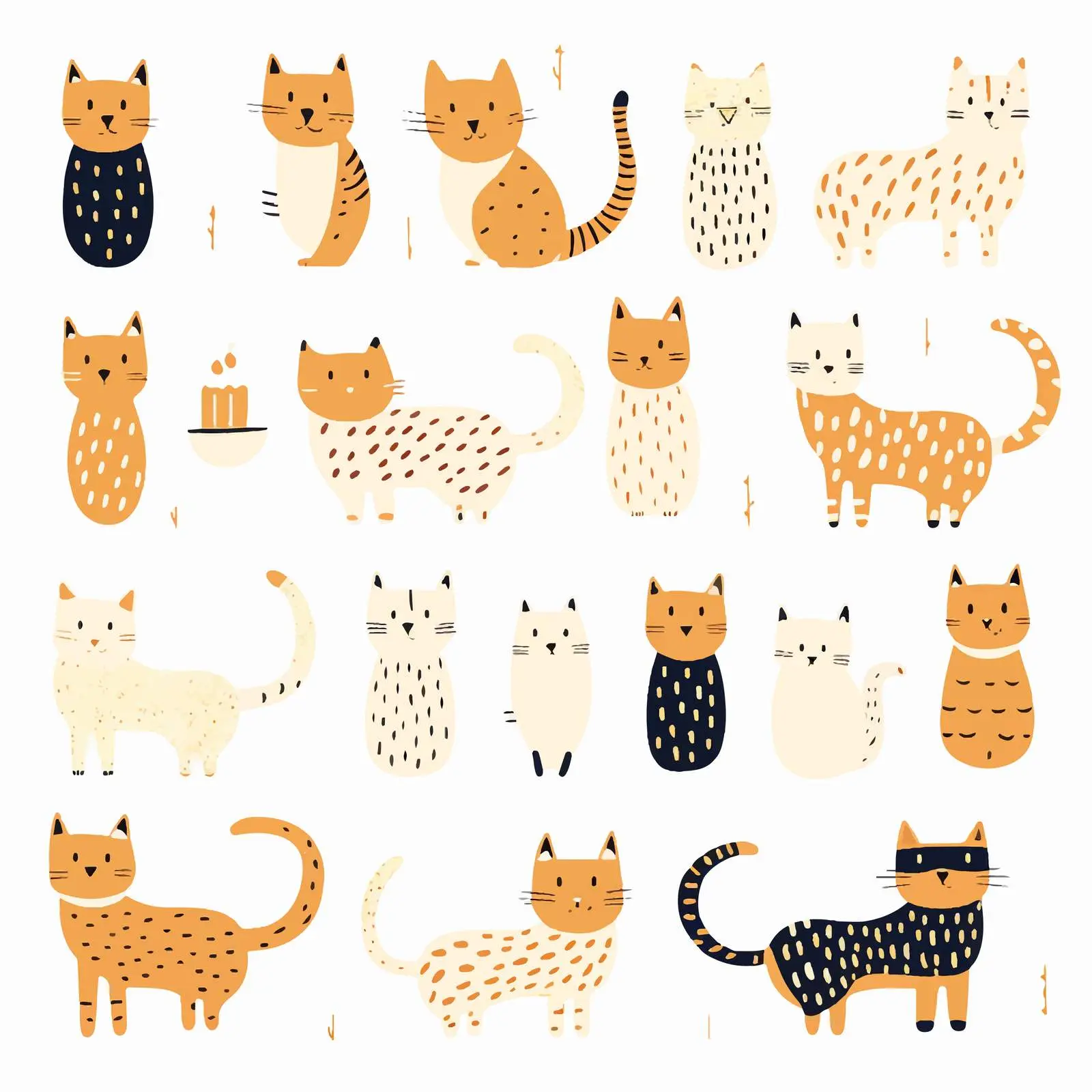 Handmade Cat Spot Background Vectors for Food – free spots image from Dotvec