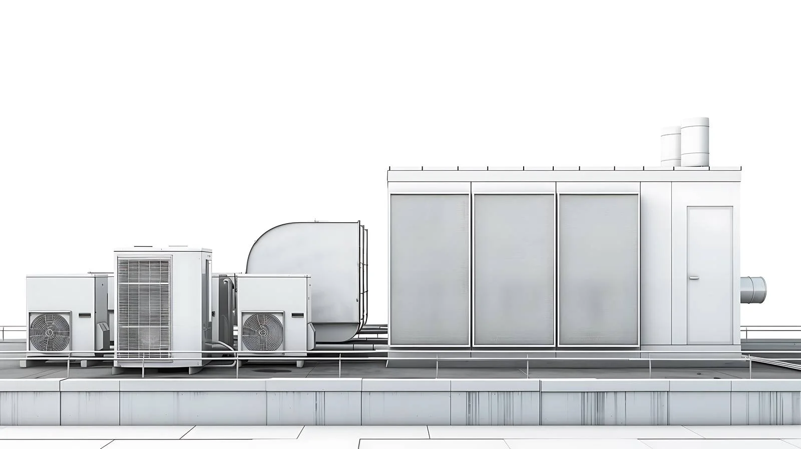 Industrial Air Conditioners Rooftop View — free download from Dotvec