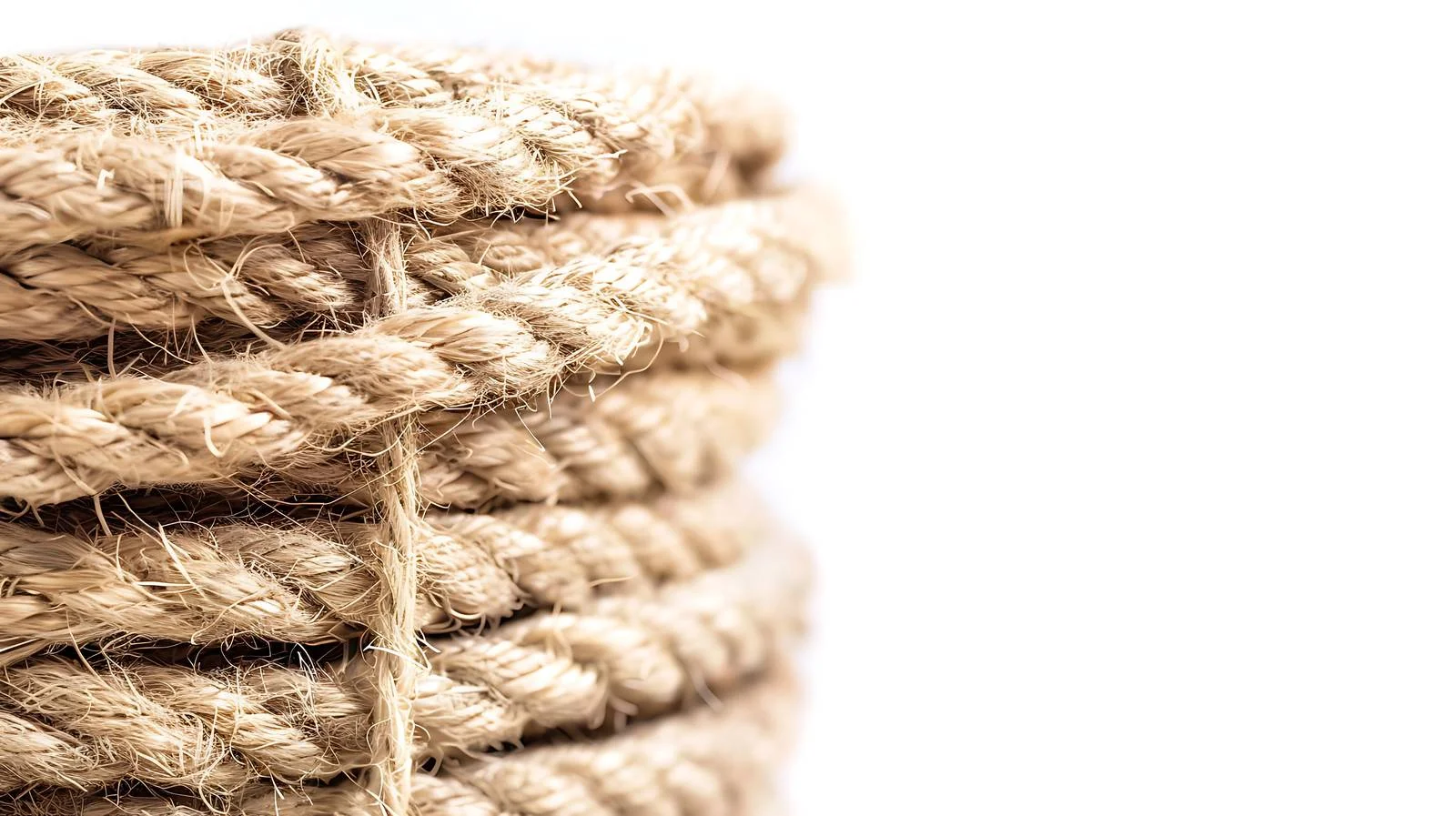 Close-up of coiled jute rope reel — free download from Dotvec