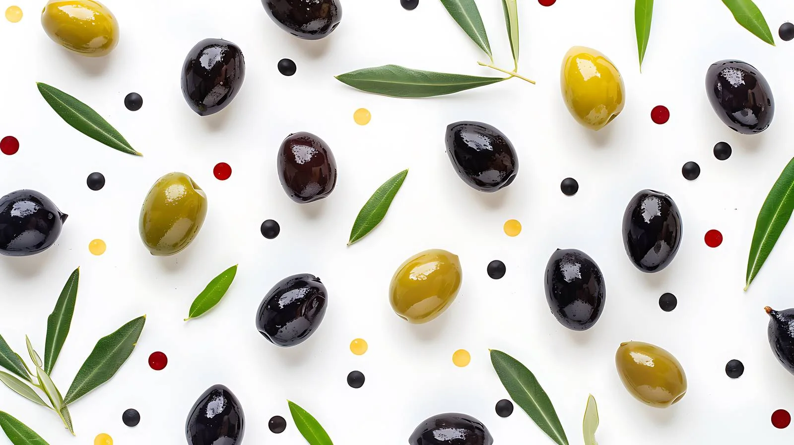 Organic Olives Closeup Flat Lay Background — free download from Dotvec