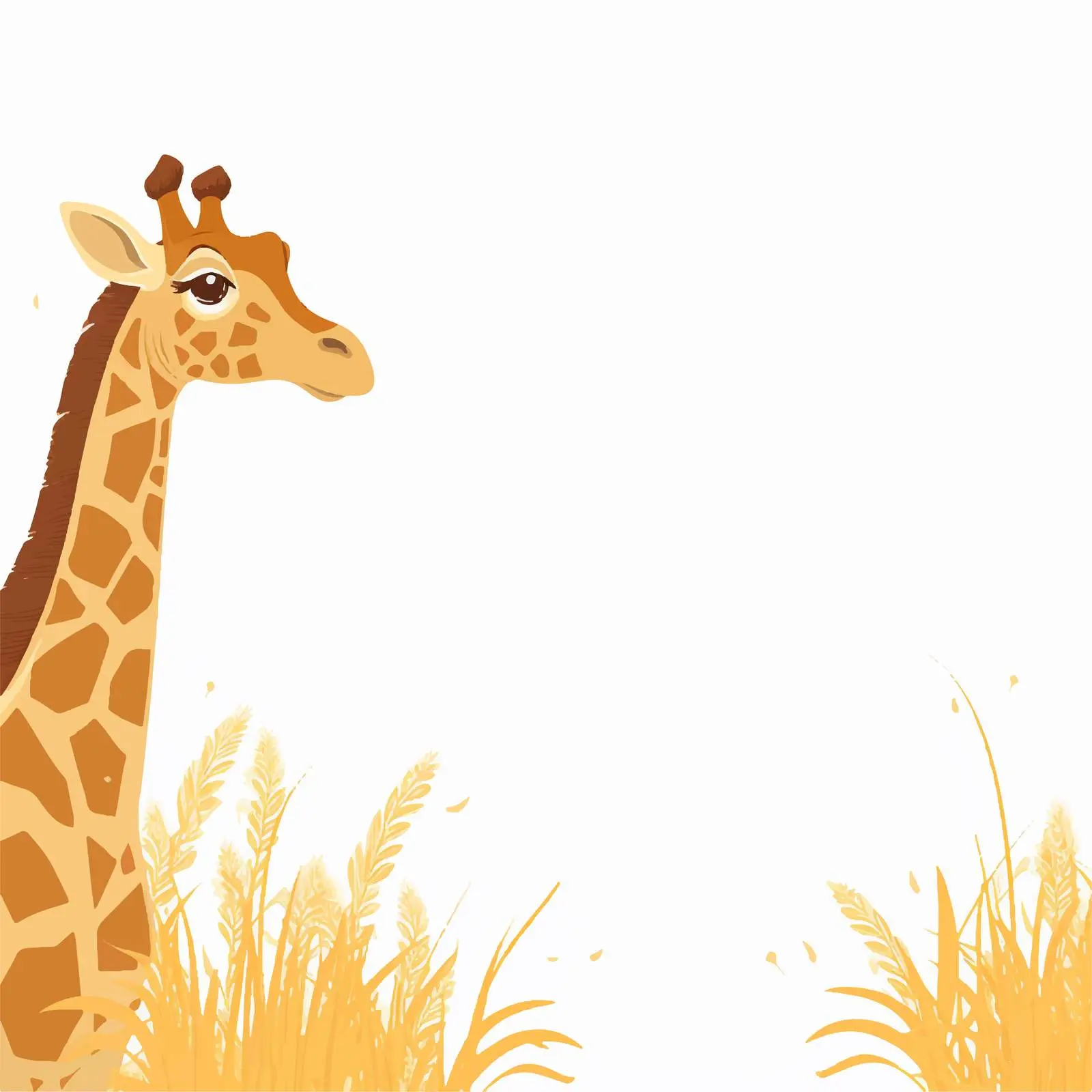 Cartoon Giraffe Animal Print Background Vector — free download from Dotvec