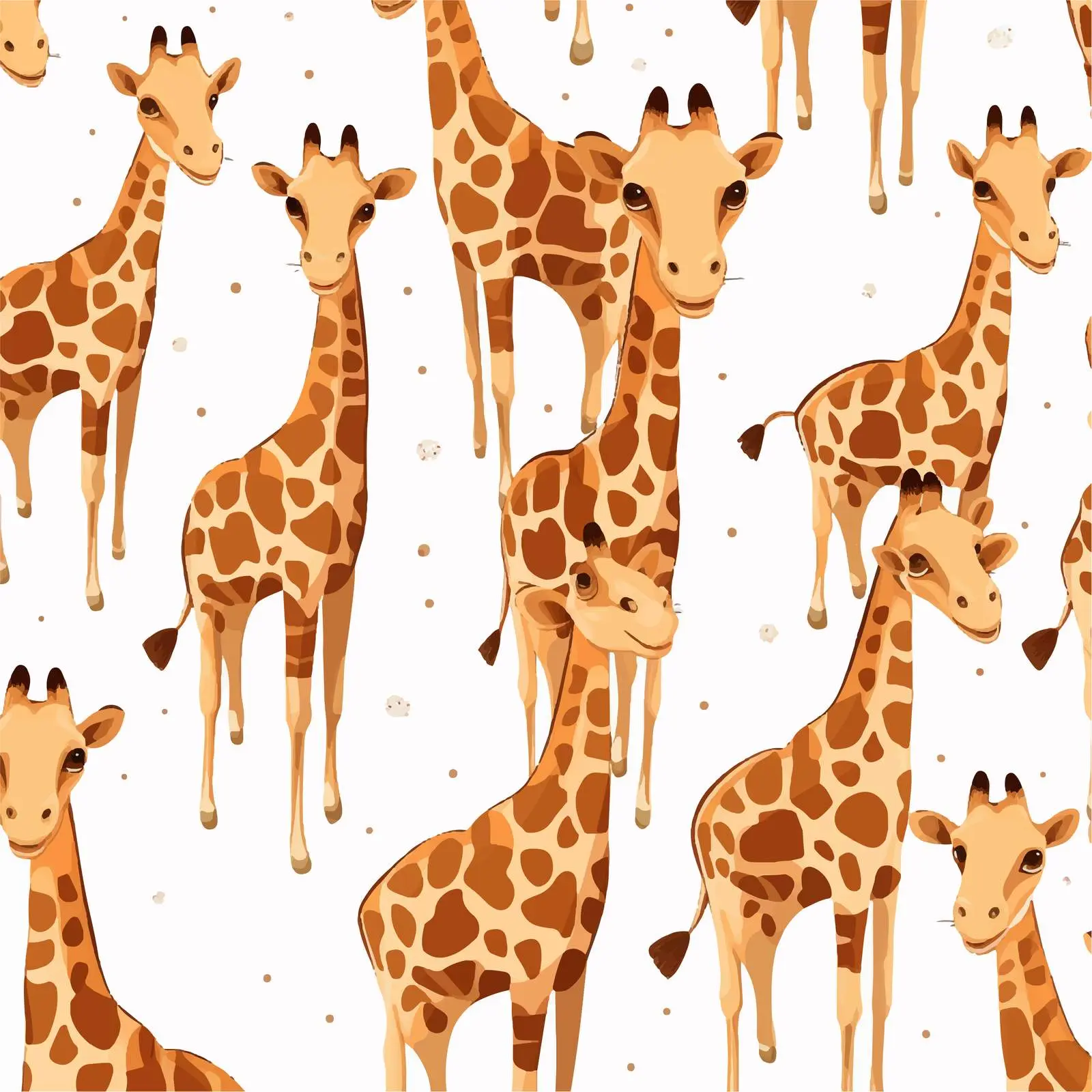 Cartoon Giraffe Animal Prints Vector Background – free vector animal image from Dotvec