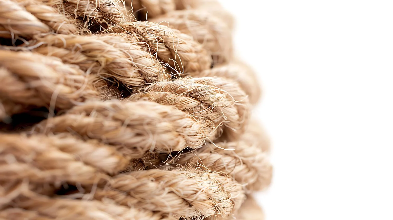 Detailed Jute Rope Close-Up on White Background — free download from Dotvec