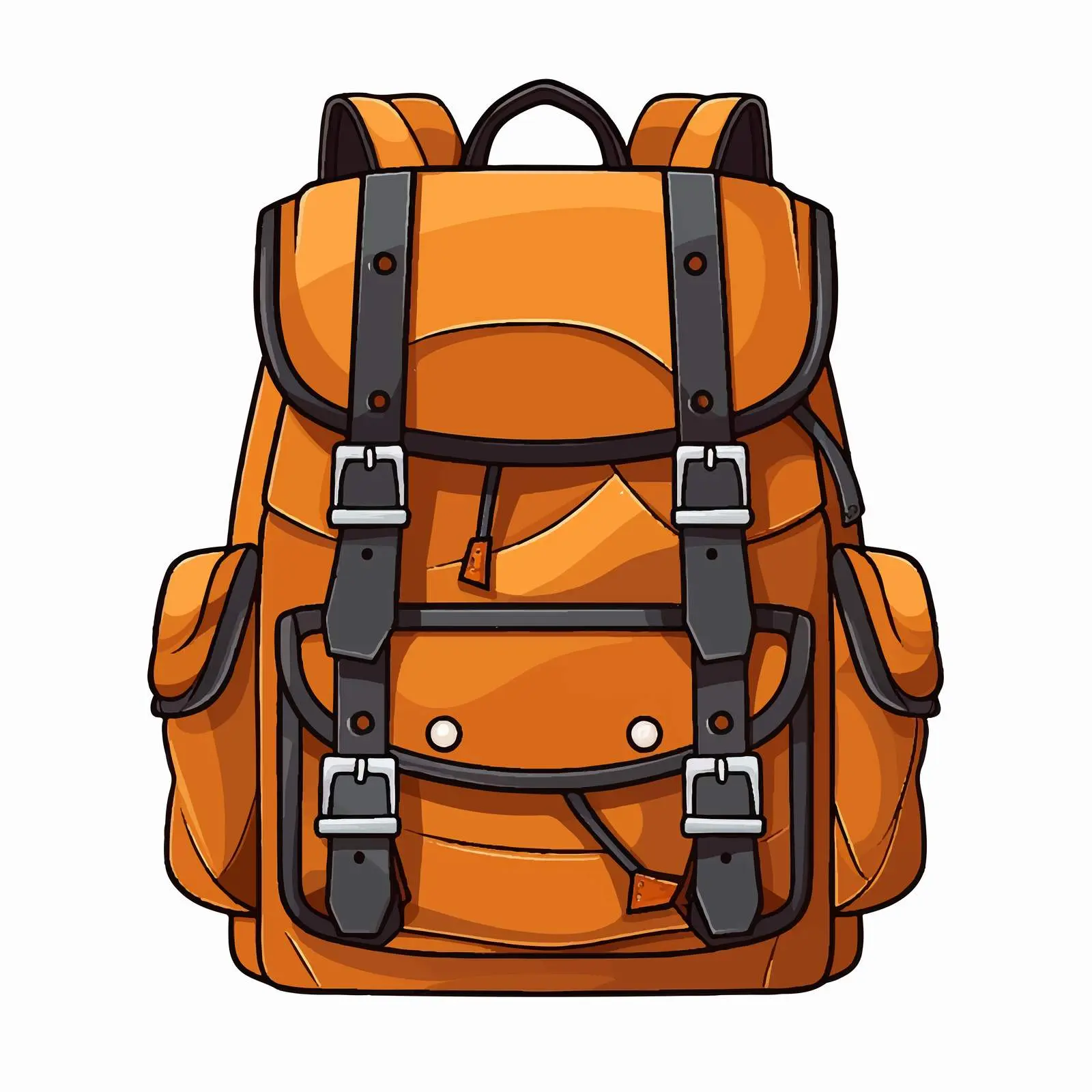 Front View Line Art Backpack Illustration — free download from Dotvec