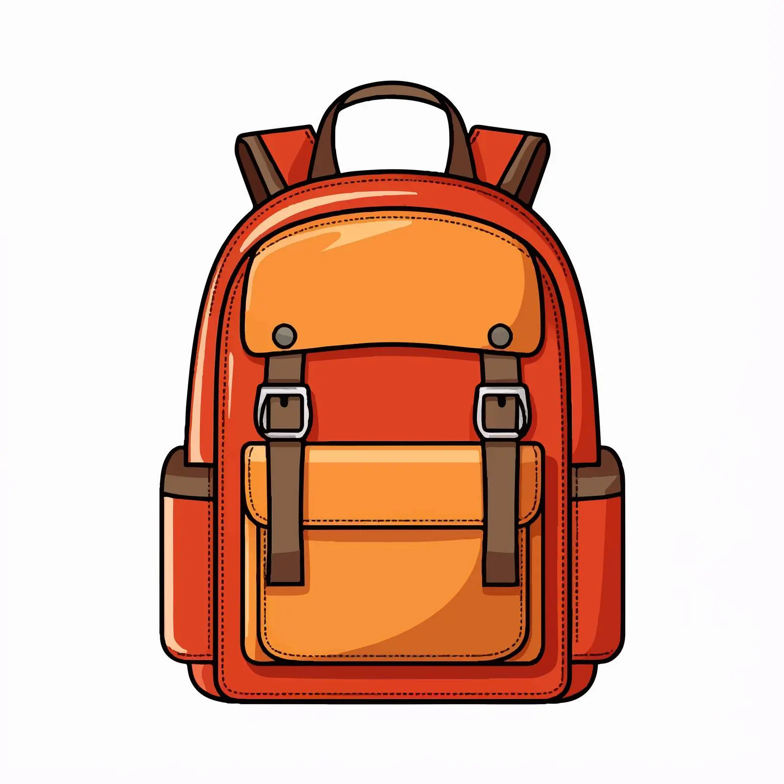 Front View Line Art Backpack Vector Illustration — free download from Dotvec