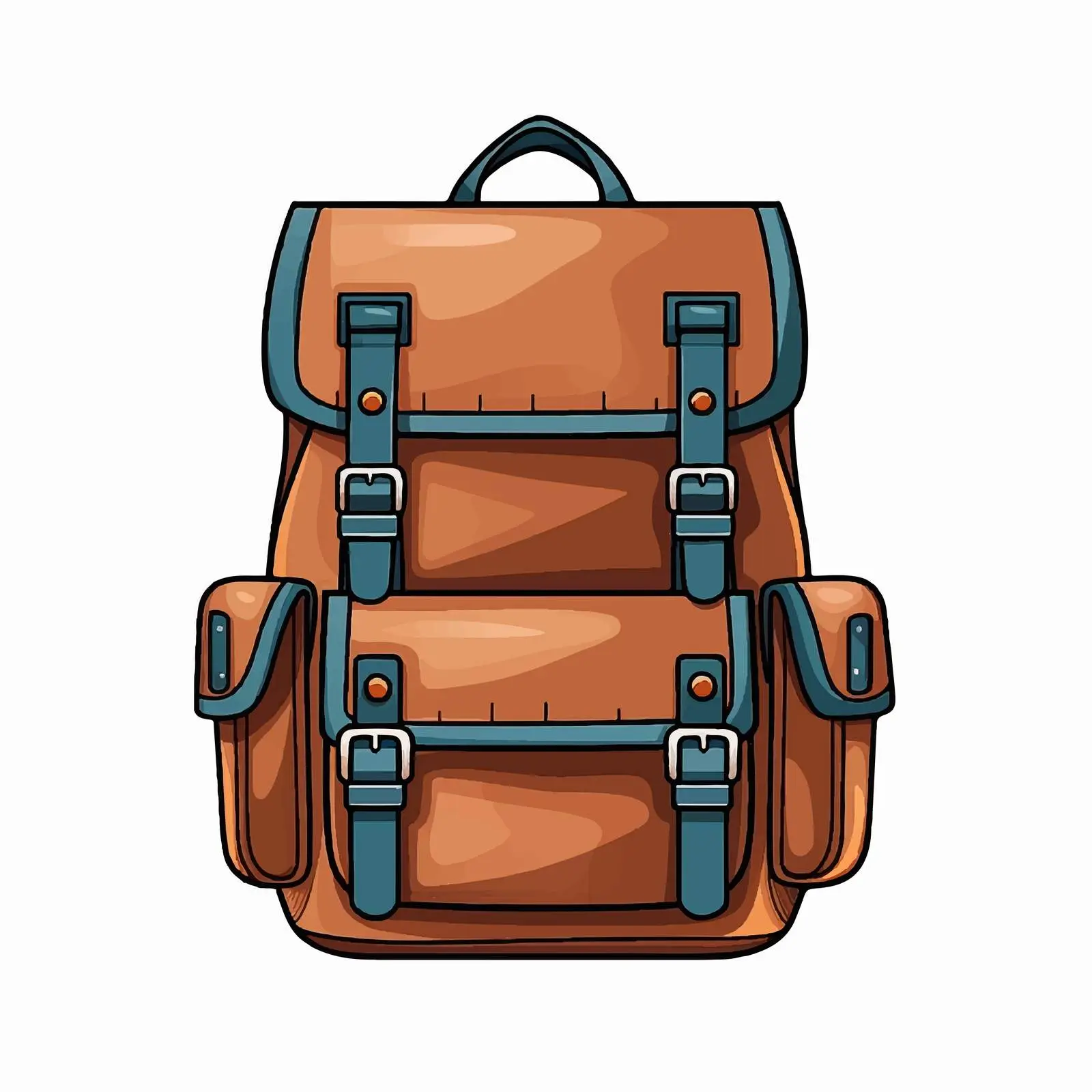 Cartoon Line Art Backpack Vector Illustration — free download from Dotvec