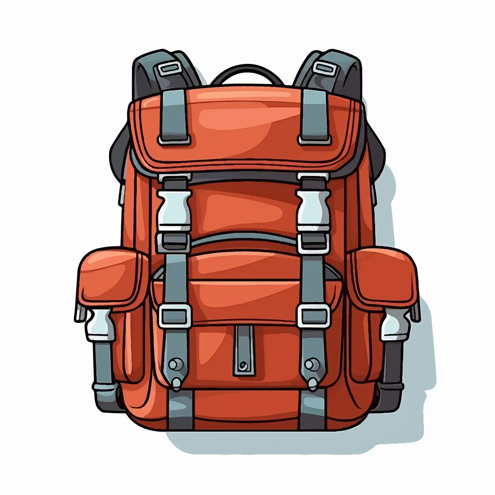 Cartoon Line Backpack Vector Illustration — free download from Dotvec