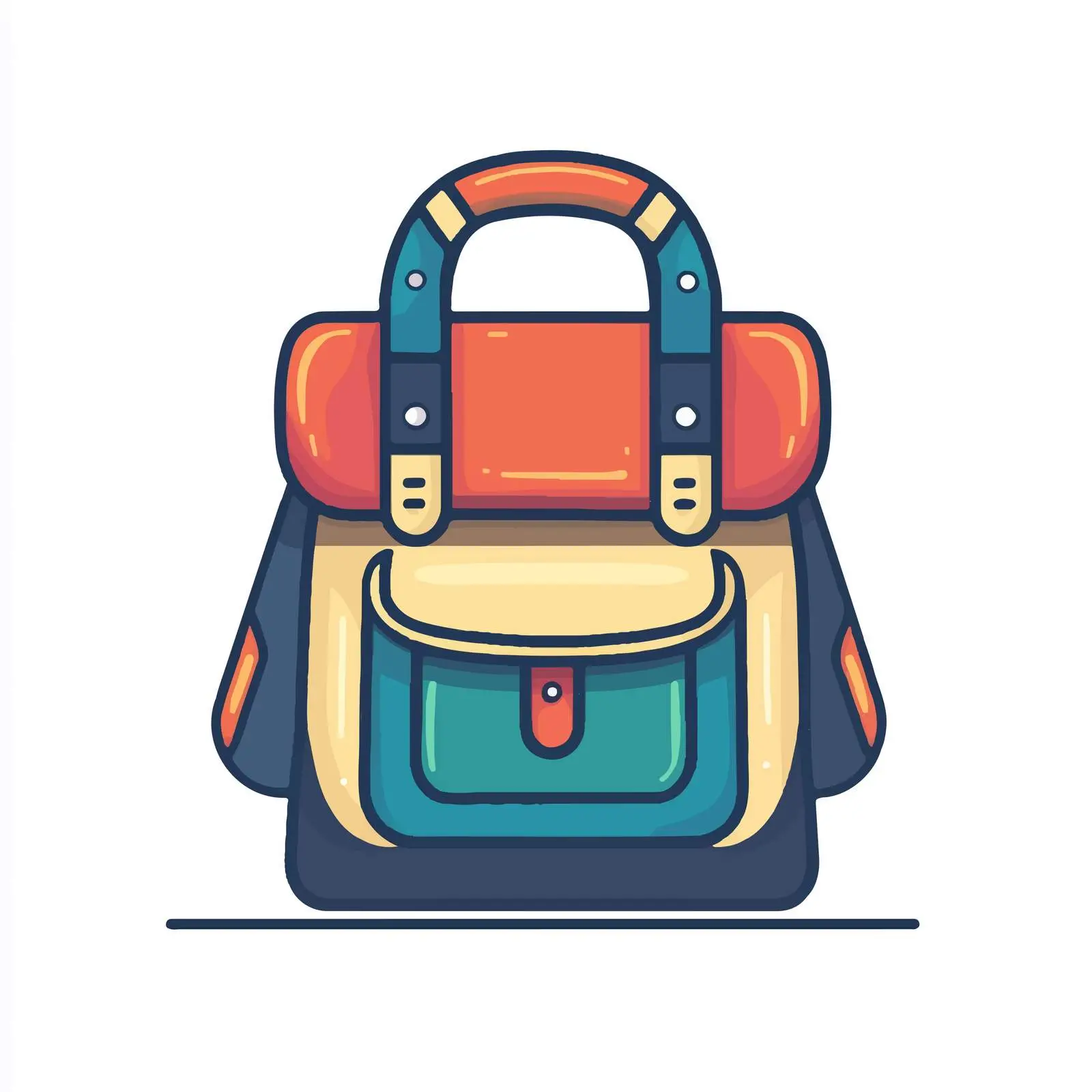 Cartoon Backpack Vector Icon – free gag image from Dotvec